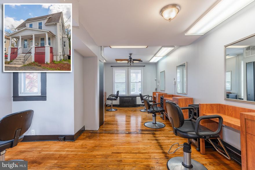 INCREDIBLE OPPORTUNITY TO OWN THIS 1,700 SQ. FT. COMMERCIAL SPACE IN HIGHLY VISIBLE LOCATION WITH AMPLE OFF STREET PARKING! Property consists of 2  parcels and was previously used as a salon but could easily be converted to main level commercial space with an upper level residential apartment.  Features include hardwood floors throughout, partially finished basement w/ club room and full bath, central air, outside entrance to 2nd level, and large rear parking lot.  Tons of possibilities!