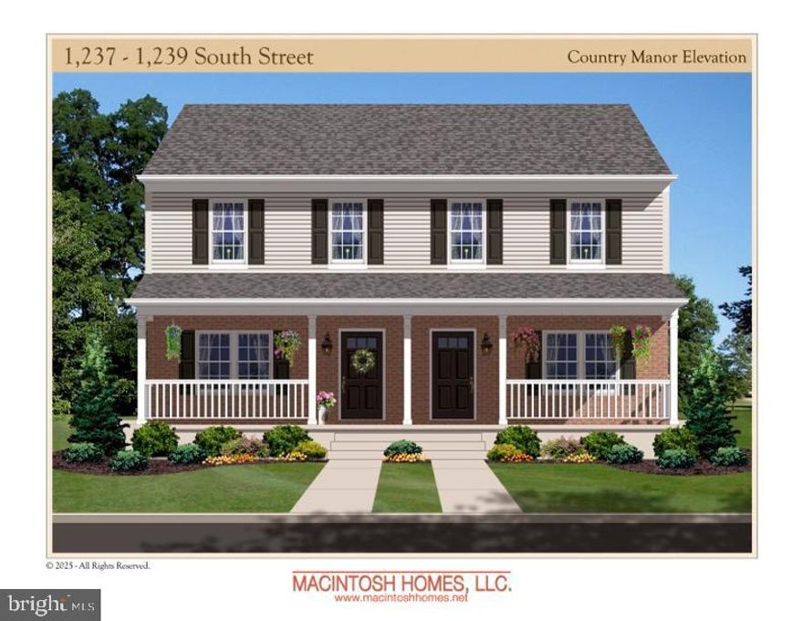 Welcome to 1239 South Street, a brand-new twin home offering thoughtful design, modern comfort, and timeless style in the heart of Pottstown Borough. This beautifully crafted 3-bedroom, 2.5-bath home combines classic curb appeal with contemporary living—featuring a handsome red brick and white vinyl façade, inviting covered front porch, and an ideal location on a picturesque street directly across from Rupert Elementary School.

Step inside to find a flexible front room perfect for a home office, study, or formal living area, conveniently located beside a stylish powder room. The open-concept main level flows effortlessly from the spacious family room into the bright kitchen and dining area. The kitchen boasts a center island, generous cabinetry, and space to gather with family and friends.

Upstairs, the serene primary suite offers a walk-in closet and private en-suite bath. Two additional bedrooms, a full hall bath, and a convenient laundry closet complete the second floor. Outside, you’ll have the option to add a deck, perfect for relaxing or entertaining.  There will be room for two cars on the parking pad off of alley.  

Located within walking distance to schools, parks, and Pottstown’s growing downtown dining and arts scene, this home is part of a community on the rise, offering the perfect balance of small-town charm and urban convenience with easy access to Routes 422 and 100.

This home is being built by a local builder who started with a simple mission: to help future homeowners achieve their dreams by providing quality-constructed, well-located homes at an affordable price. That commitment to craftsmanship, community, and attainability shines through in every detail of 1239 South Street.