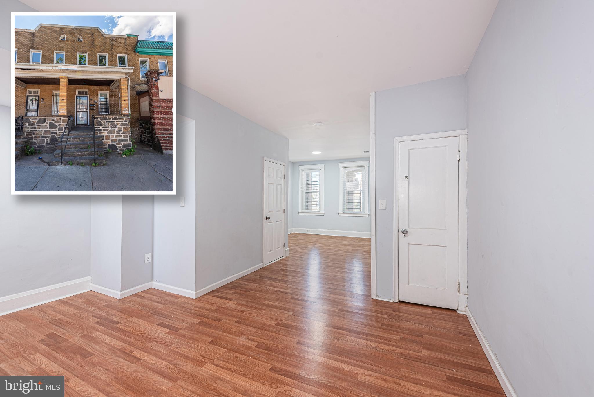 NON-CONFORMING 2 UNIT PORCHFRONT ROWHOME! Property consists of two, 2 bedroom units. The main level and basement unit features wood flooring, main level with a living room, dining/kitchen area, a main level bedroom and full bath, and a partially finished basement with a 2nd bedroom, 2nd full bath, and large storage area. The upper level unit features wood flooring, a living room, dining/kitchen area, and 2 bedrooms and 1 full bath. Perfect opportunity to add to your rental portfolio or live in one unit and rent out the other unit to help pay your mortgage. Buyer to verify zoning.
