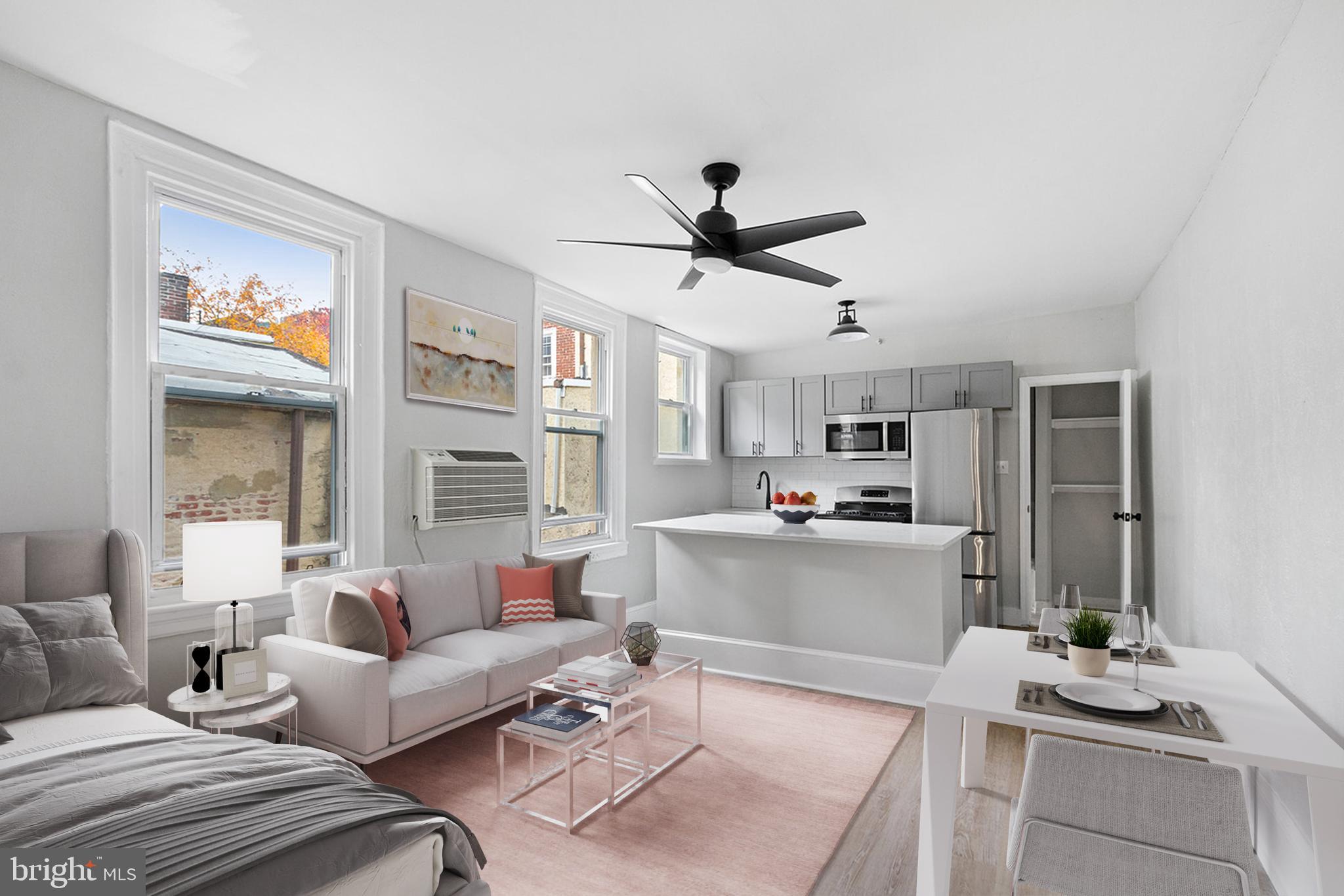 Available August 1st
Price reflects the average monthly rent after one month free is applied to a 13-month lease. Actual rent is $1,280/month.
Welcome to your new home, 735 Spruce Street, located in the heart of Philadelphias charming and historic Washington Square West neighborhood.
Be the first to live in this newly renovated, spacious apartment, featuring the following:
New state-of-the-art stainless-steel appliances
Custom quartz kitchen countertops along with new cabinets & millwork
New hardwood flooring, lighting fixtures, and bathrooms that include new vanities, tiling, and shower fixtures.
Every apartment includes an in-unit, brand-new washer & dryer
This historical building has undergone a complete transformation. It is filled with tons of character thanks to an immaculate beautification of the vestibule, hallways, and all common areas. Highlights include new hardwood flooring throughout the building, lighting fixtures, molding, and painting. Floor plans include studios, 1-bedrooms, and 2-bedrooms, each with unique features.
Washington Square houses a large collection of historic 18th and 19th-century residential architecture that offers you a glimpse into Philadelphias past. A charming district filled with cobblestone streets and brick structures, you will never tire of the wide array of dining, shopping, sightseeing, and museums. Local attractions include Washington Square Park (5-min walk) and Penns Landing (along the waterfront), while historic attractions include the Liberty Bell and Independence Hall. Whole Foods Market, ACME, and one of the most well-known restaurants in Philadelphia, Zahav, are all within walking distance of the Properties. With so many local amenities you will never want to leave your neighborhood!
735 Spruce is also immediately catty-corner to Pennsylvania Hospital, offering nurses, residents, doctors, and employees of the nearby institution immediate access to housing.
Some offerings include one-month free. Do not miss out on your opportunity to be the first to occupy one of these incredible new apartments.