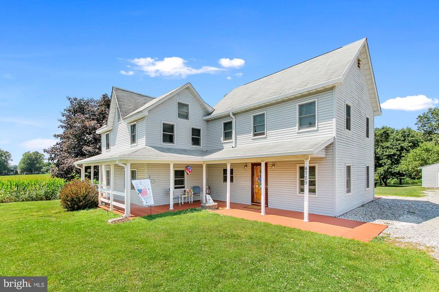 Come take a look at this beautifully cared for 2.5 story home on a peaceful one acre lot located in rural Glen Rock. Large and spacious rooms through out! Home features an open living room, remodeled kitchen you are sure to appreciate with roll out shelves and a fabulous spice cabinet! All stainless steel appliances  convey. There is a quaint breakfast area off the kitchen as well as a separate dining room for larger gatherings . First floor laundry with washer dryer included. Also on the first floor is a bedroom or this would be perfect for the telecommuter to use as an office! The 2nd floor greets you with a large open landing,  primary bedroom suite with bath and 2 additional bedrooms along with a 2nd bath on this floor.  The walk up attic for storage is located off the 2nd floor landing. The exterior is practically maintenance free with vinyl siding and don't miss the composite deck with awning included! The home also boasts new Anderson windows  with transferable warranty.  The large storage building is currently being used as a work shop but could  be converted  to a 2 car garage  should that be your desire. This home shows true pride of ownership both inside and out! Come take a look around, this is home sweet home!