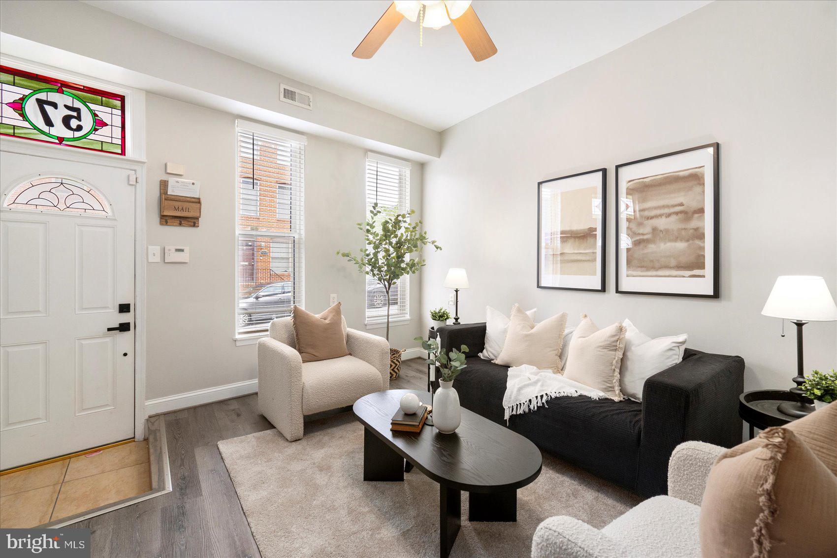 Welcome to 57 E Heath Street — a beautifully updated 3-bedroom, 3 full bathroom rowhouse in one of Baltimore’s most desirable neighborhoods. Perfectly positioned just steps from Riverside Park and a short walk to local restaurants, bars, and shops, this home offers the best of city living with the comfort of a thoughtfully designed interior.
Inside, you'll find a comfortable main level with LVP floors throughout, stainless steel appliances, and barstool seating that's perfect for entertaining. Each floor features its own full bathroom — a rare and valuable layout ideal for guests, roommates, or creating private retreats for everyone in the household.
Upstairs, the second floor includes a bonus living space, perfect for a home office, reading nook, workout area, or additional lounge. Whether you're looking for flexible functionality or extra room to unwind, this space adds versatility and charm.
Additional highlights include a private rear patio, central air, and abundant natural light throughout. This move-in-ready gem combines style, comfort, and convenience — all just moments from the heart of Riverside.