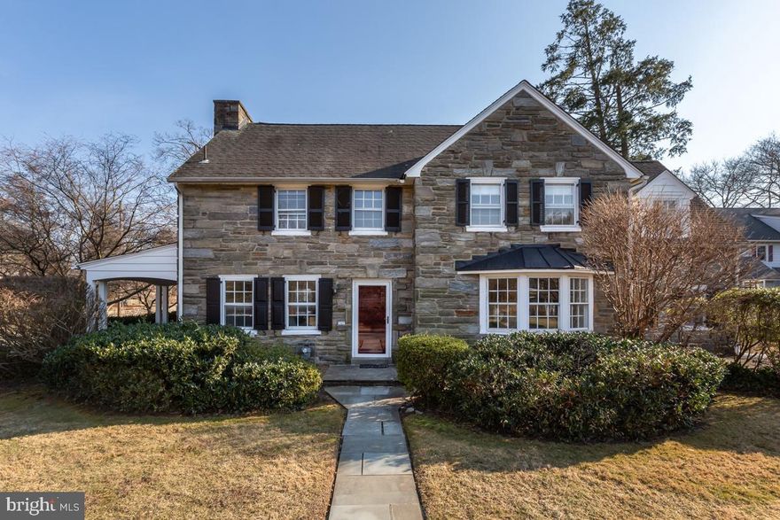 Stately in stone and brimming with classic charm, this 4-bedroom, 3.5-bath center hall colonial in the sought-after Northside Wynnewood neighborhood is a true gem. Set among mature plantings with a private driveway and inviting flagstone walkway, this home exudes timeless elegance. From the nice landscaping to the traditional architecture, every detail of this property was carefully constructed, making this home an excellent value. The friendly, walkable neighborhood, award-winning schools, and close proximity to amenities make this a special place to call home.

Step inside to a sun-filled foyer with a graceful staircase that sets the tone for this warm and inviting residence. The fireside living room, complete with a French door leading to a covered side porch, is perfect for relaxing or entertaining. The formal dining room, with its charming bay window and built-in hutch, offers an ideal setting for memorable meals. A cozy breakfast room provides additional dining space and access to the outdoors, while the functional kitchen boasts a gas cooktop and stainless steel appliances. Adjacent to the kitchen, the first-floor family room with a gas fireplace is a favorite gathering spot. With four separate doors leading to outdoor spaces, this home connects indoor and outdoor living. The second floor features a primary suite with a private bath, two additional bedrooms with a shared hall bath, and a fourth bedroom with its own en-suite bath, accessed via the backstairs. A tucked-away studio space with a stone wall and skylights provides the perfect creative retreat, while the lower level offers additional space for hobbies or recreation. Hardwood floors, deep-silled windows, solid wood doors, and recessed radiators highlight the home’s exceptional craftsmanship.

Located in one of the Main Line’s most desirable communities, this home is within walking distance to Narberth, Narberth Park, Arnold Field, and Lower Merion High School. Enjoy easy access to Suburban Square, the 44 Septa line, regional rail, and Amtrak service, making commuting a breeze. Lower Merion boasts an outstanding library and park system, as well as top-tier universities and healthcare facilities. With its unbeatable location, classic design, and high-quality features, 567 Manor Road is more than just a house—it’s a forever home.