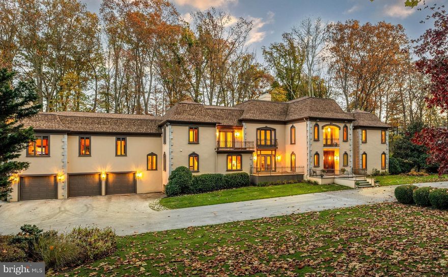 Welcome to 1075 Green Valley, an impeccably maintained private estate nestled on over 1.5 acres of beautifully landscaped grounds. With almost 8,000 SF of living space, this home provides comfortable living for today’s modern family. Enter through the iron gate and make your way up the long drive with a beautiful paver design and sophisticated garden, making a delightful first impression. Enter through the double doors into the 2-story Foyer with Herringbone wood floors w/inlay and an elegant turning staircase. The 2-story Living Room with hardwood floors is accented by beautiful floor-to-ceiling windows, a wood-burning fireplace, and French doors leading to a slate patio. Across the foyer is a sunken Sitting Room with adjoining formal Dining Room, both with French doors leading to slate patios, creating a perfect space to gather while hosting dinner parties. Continue to the Eat-In Kitchen boasting handsome cabinetry, granite countertops & backsplash, stainless steel appliances, and breakfast bar for additional seating, as well as a cozy wood-burning fireplace. The dining area with skylights, an abundance of windows, and access to the enclosed porch with built-in grill, make this a light and enjoyable space. A second staircase leads to the Primary Bedroom with fireplace and spacious ensuite bathroom featuring built-in vanities, a separate makeup vanity, glass shower, & soaking tub, as well as an oversized closet/dressing room with built-ins. 4 additional Bedrooms with ample closet space and 3 Full Baths complete this level. An impressive combined Family/Game Room, Library, Office featuring high ceilings, wood-burning fireplace, built-ins, wet bar, patio access, and stairs leading to a spacious sunroom, is a perfect place to gather with family and friends. Head down to the fully finished Basement offering additional living/office space, exercise room, full bath w/glass shower, and a sauna for relaxing after a tough workout or long day. Out back in your own private oasis, relax on the patio with plenty of room to entertain, and enjoy a lagoon style pool w/ hot tub. Located in the coveted Lower Merion school district, with easy access to Route 30 and I-76, this home is close to major shopping, restaurants, golf courses, and all that Bryn Mawr has to offer. Don't miss out on this incredible opportunity to live in this truly spectacular home!