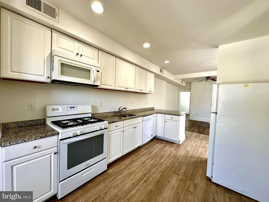 Wonderful Opportunity in the Heart of Havertown! This beautiful 2BR/1BA newly renovated apartment has Central Air, Brand New Flooring and is Freshly Painted. Other features include: Beautiful Kitchen with Granite Countertop and plenty of cabinet storage, Refrigerator and Washer/Dryer in the unit, Ceiling Fans, Open Floor Plan and Exceptional Location above The Kelly Center. Only a short walk to excellent restaurants, shops, seasonal Farmer's Market, parks, community events (and if you "Gotta Have a Wawa" it's right at the corner!) Close to the Ardmore Junction Station and Septa 101 and 115 Septa bus routes. Video Surveillance and Private Entrance up the steps in the rear. No smoking. Tenant pays utilities. Credit Score of 675+ and proof of income required (W2's, paystubs). There is a $39.99 non-refundable application fee per approved applicant/s over 18 years old for credit/criminal background/eviction checks. Call for specific instructions on how to apply and receive the link to Rent Spree. First Month Rent, Last Month Rent and Security Deposit required at Lease signing.