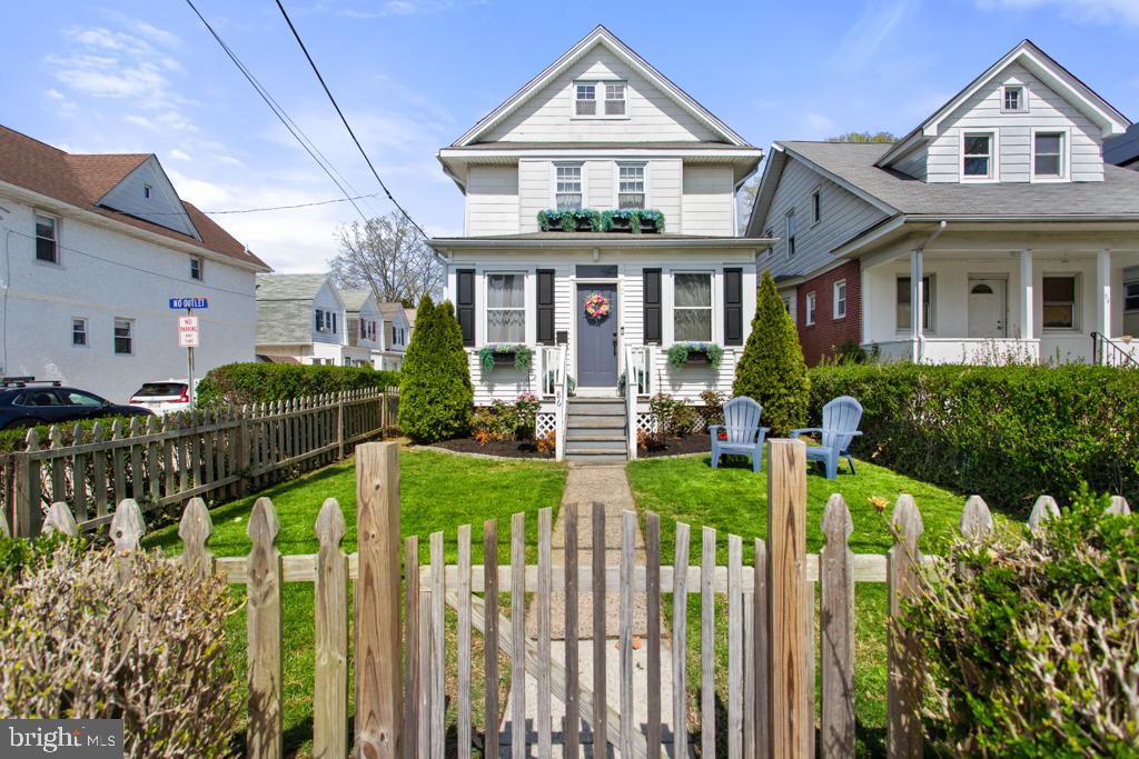 Welcome to 86 Greenfield Avenue—a beautifully updated home that blends timeless charm with modern convenience. This spacious residence offers 5 bedrooms, 2 full baths, and 2 half baths, providing plenty of room for comfortable living and entertaining. Step inside to discover an inviting open-concept first floor with high ceilings and classic character throughout. The thoughtfully renovated kitchen boasts honed granite countertops, stainless steel appliances, and soft-close cabinetry—perfect for any home chef. The primary suite features an en suite bath and convenient laundry, while the heated, enclosed front porch offers a cozy space to relax year-round. Enjoy seamless indoor-outdoor living with a rear deck and a fenced-in yard, ideal for gatherings or quiet evenings. Central air ensures comfort throughout the seasons. Located in the heart of Ardmore, this home offers a true “walk-to” lifestyle with easy access to the best of the Main Line—just steps from shops, dining, and public transportation. Don’t miss this opportunity to make this house your home!