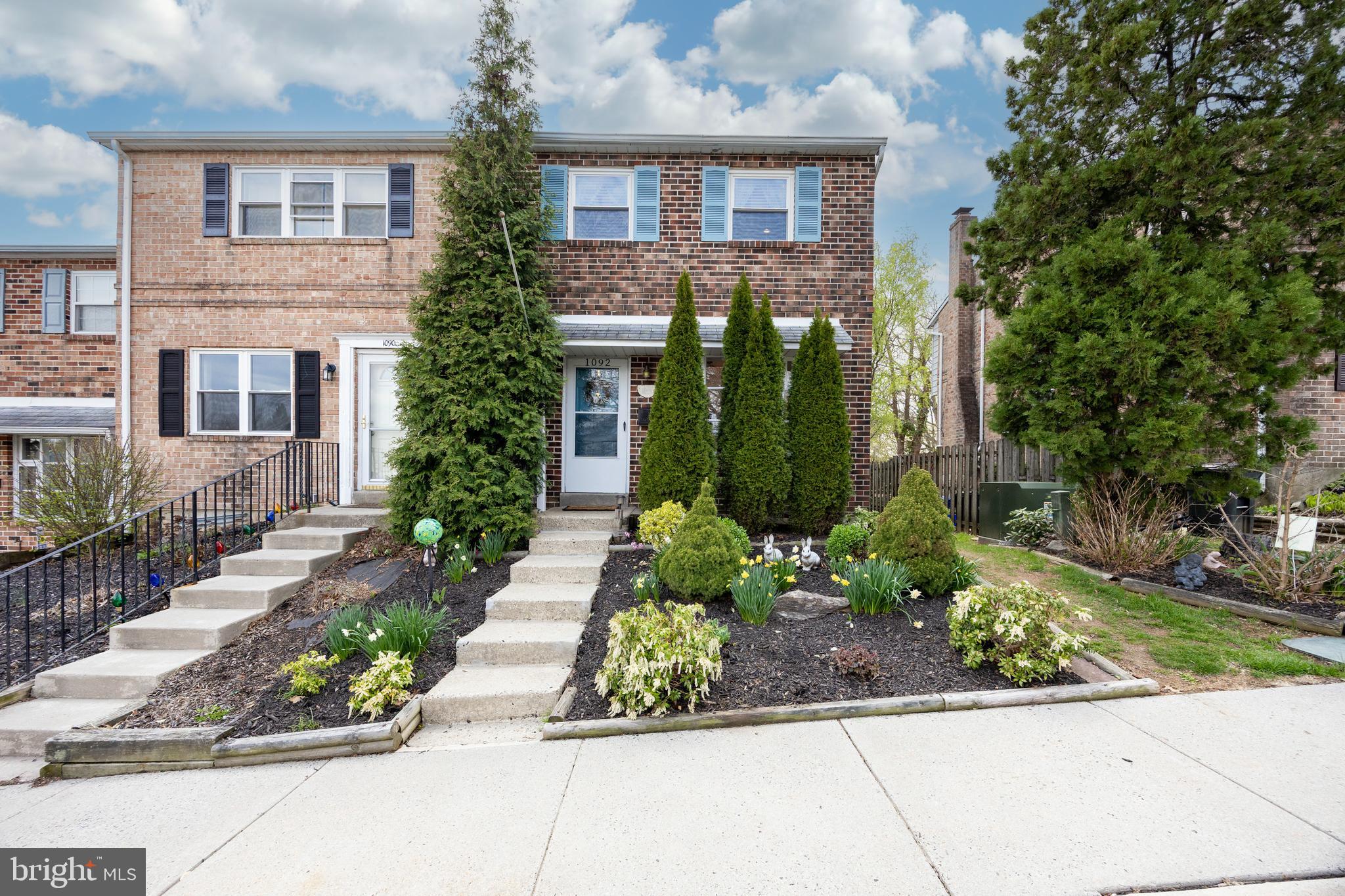 Welcome to this beautifully maintained end-unit townhome in the highly sought-after Eagle Stream community of Lower Providence Township, located within the top-rated Methacton School District. With 3 spacious bedrooms, 2.5 baths, and a thoughtful layout, this home offers both comfort and functionality in a prime location. This end unit has plenty of natural light and has recessed lighting throughout. Step inside to find wood floors that flow throughout the main level. The spacious living room is centered around a charming brick-surround wood-burning fireplace, perfect for cozy evenings. Sliding glass doors lead to a private deck, ideal for morning coffee or relaxing at the end of the day. The formal dining area offers the perfect setting for entertaining, while the updated kitchen impresses with Shaker-style wood cabinetry, granite countertops, stainless steel appliances, built-in open shelving, and a breakfast bar for casual dining. The main level powder room was also remodeled with shaker style vanity and granite countertops. Upstairs, the primary bedroom features a private en-suite bath, while two additional bedrooms share a hall bath—both full baths feature granite countertops and elegant marble flooring. The walk-out basement includes the laundry area and ample storage, with excellent potential to finish the space into a family room, gym, or home office. The lower level opens to a fully fenced backyard, perfect for pets, play, or gardening. Nestled in a peaceful and friendly neighborhood, this home is just minutes from shopping, dining, and recreation, including Valley Forge Park, King of Prussia Mall, Evansburg State Park, and major commuter routes like Route 422 and the PA Turnpike. Enjoy the convenience of suburban living with easy access to all that the Greater Philadelphia area has to offer. Don’t miss your opportunity to own this move-in ready gem in a fantastic location. Showings begin Friday, 4/25. Check out the virtual tour video here in the MLS.