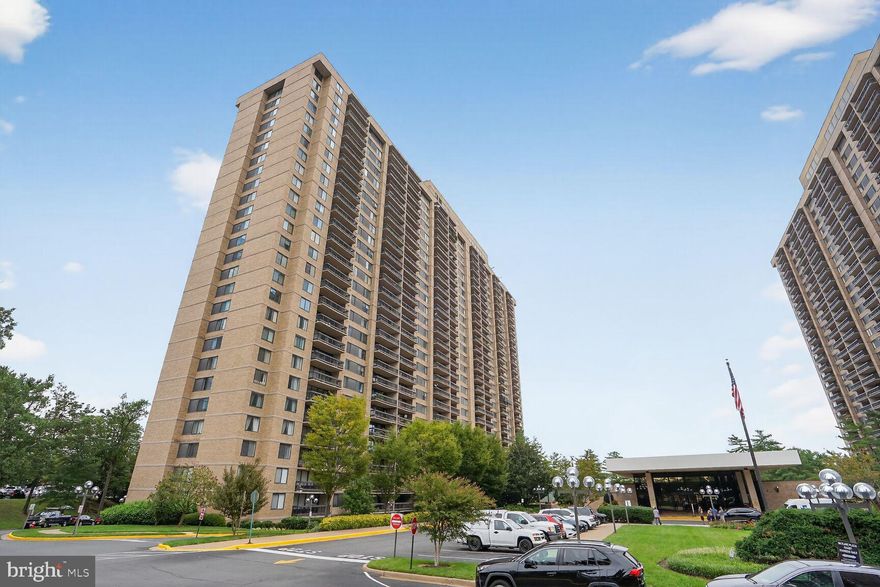 From its 19th-floor corner perch, enjoy expansive views of DC’s landmarks and skyline—including the Washington Monument and Capitol. This spacious 3BR/2BA, 1,842 sqft condo has been extensively updated, offering a perfect blend of modern style and everyday comfort.

The renovated kitchen features 42” soft-close white cabinetry, stainless steel appliances (including a 36” 5-burner gas range with convection oven), granite countertops, farmhouse apron sink, and subway tile backsplash. Sunlight pours through new windows (2022) with custom blinds onto gorgeous luxury vinyl plank flooring (2021) and updated vinyl tile in the foyer, enhancing the fresh, professionally painted interiors.

The primary suite boasts a luxurious en-suite bath with marble-topped vanity, 12"x24" tile flooring, brushed nickel fixtures, and a large walk-in dressing room with custom closet system. Two additional bedrooms feature their own upgraded closets and share a modern full bath with granite vanity, soaking tub, and floor-to-ceiling tile. Additional highlights include updated convectors (2021), new light fixtures, new secure entry lock, and an in-unit washer/dryer. Two in-unit storage rooms have been outfitted with shelving and fresh paint.

The unit also includes a private storage unit on level B-1 and a garage parking space #84N on B-1.

Skyline Plaza offers residents a five-star lifestyle with all utilities included in the condo fee. Amenities include 24-hour concierge and security, two fitness centers, sauna and steam rooms, swimming pool, billiard and ping pong rooms, media room, bicycle storage, and daily shuttle service to Metro. On-site conveniences include a grocery store and salon.

Ideally located minutes from Washington, DC, the Pentagon, Amazon HQ2, shopping, dining, and commuter routes, this turnkey residence combines stunning views, thoughtful upgrades, and unmatched convenience.