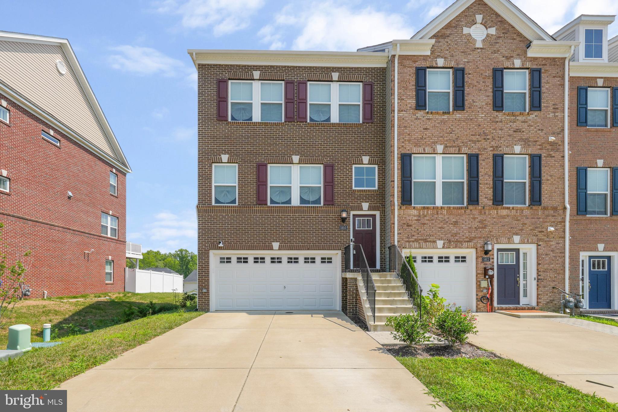 ***Stonehaven***END UNIT***Bonus! First level recreation room converted into a large 4th bedroom with large closet, double door entry, and full bath w/ separate rear exterior access. Seller is conveying the new lower cabinets, sink. and refrigerator (all still in the box) to convert the 4th BR space to include a kitchenette area for future use as an in-law suite or rental area. Professionally designed rendering of that future space is shown in photos. This spacious end-unit has a 2 car garage with 4 extra driveway spaces. 1 BR on lower level and 3 BRs on upper level. Main level has kitchen with large island, living space, dining area, walk-in pantry, butler's kitchen and a half bathroom. Extra area located behind the fenced in yard available for use and maintained by HOA. Also to convey will be the Vivint Security System with $3,000 worth of equipment with rear camera, front camera with light, doorbell camera, smart door lock, and MyQ garage door opener. Energy efficient appliances. Tankless water heater. Flo leak protection monitor. Granite countertops in the kitchen and all full bathrooms. Soft close kitchen cabinets. Included washer/dryer. Convenient to White Plains Golf Course, Skate Park, and Dog Park. Laurel Springs Regional Park and Tighman Lake Park are a few miles away. Convenient to St Charles Mall and several shopping centers. Stonehaven has a Community pool, gym access, and community center venue available for rental.