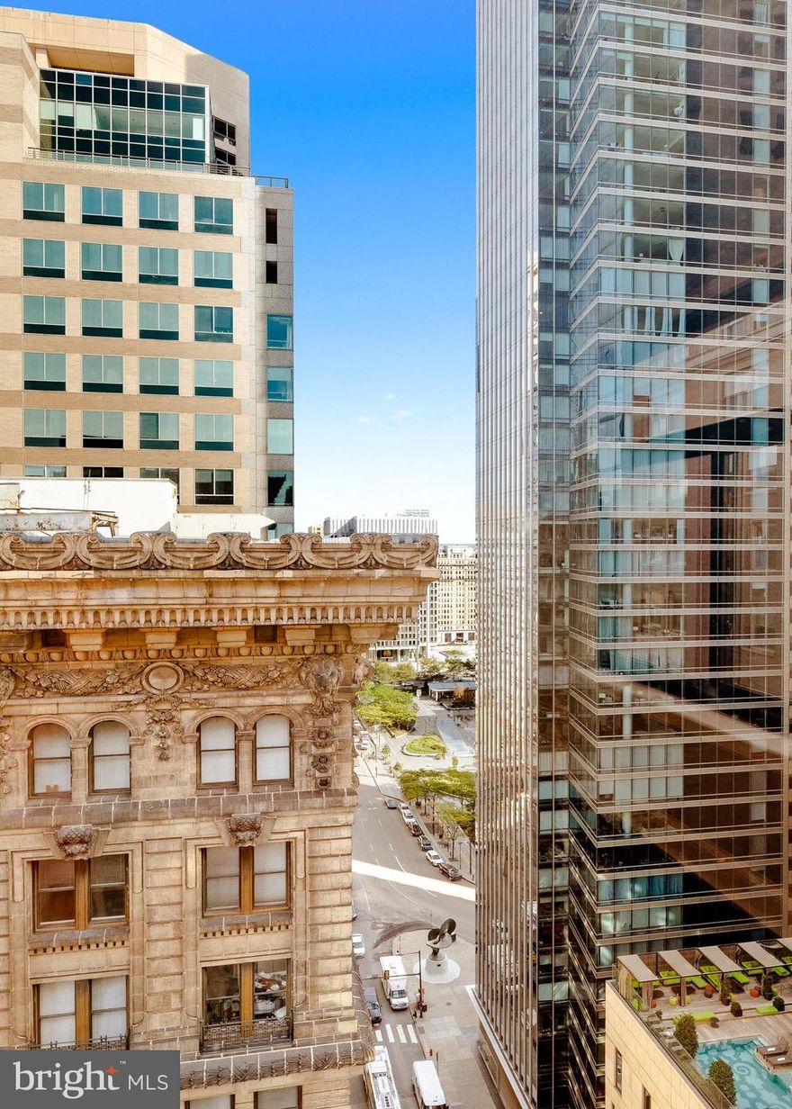 Luxurious corner unit 2 bed, 2 full bath condo in the prestigious Ellington! This spacious unit is 19 floors off street level, with great views from both north and east directions. The unit offers a gourmet kitchen with Poggenpohl cabinets, granite countertops, and stainless appliances, a separate dining area, and a spacious living area perfect for entertaining. The master suite is complete with an ensuite Marble bath and 2 closets. Additional features include 10 foot ceilings, oversized windows, and Brazilian Cherry hardwood floors throughout. There is an in-unit washer/dryer for added convenience. Building amenities include a 24 hour concierge, on-site fitness center and resident lounge. Perfectly situated in Rittenhouse and close to countless restaurants, bars, shopping and public transportation! Convenient secured parking is available adjacent to the building in a public garage at an additional cost. $300 move in fee