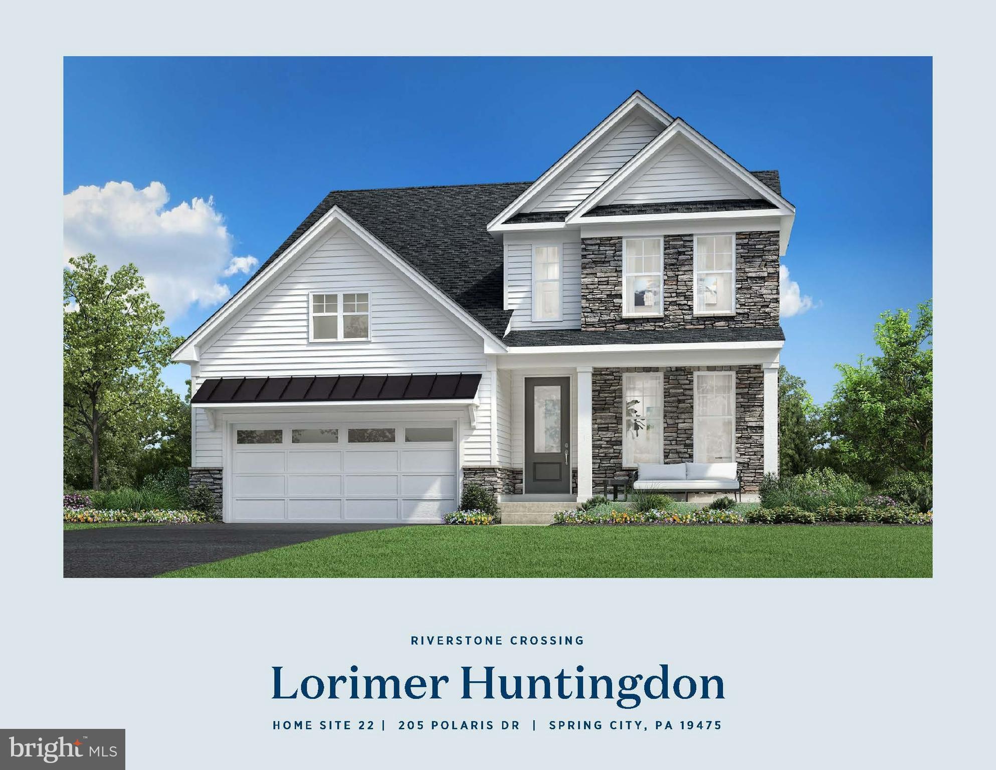 Quick move-in Lorimer will be ready in July 2025!
Showcasing modern architecture and an open-concept floor plan, the Lorimer makes an immediate impression. An elegant foyer flows into the breathtaking great room, complete with desirable access to the rear yard. Overlooking an intimate casual dining area, the kitchen is expertly crafted, offering plenty of counter and cabinet space as well as a center island with breakfast bar and sizable walk-in pantry. A 1st floor bedroom with a full bath and additional bonus room complete the main level.
Secluded on the second floor, the marvelous primary bedroom suite is highlighted by dual walk-in closets and a charming primary bath with dual-sink vanity, large luxe shower with seat, oversized soaking tub and private water closet. Enhancing the secondary bedrooms are roomy walk-in closets and a shared hall bath with dual-sink vanity. Found off the foyer is a bedroom with a full bath.
The unfinished walkout basement includes an large window and rough-in plumbing for a 3pc bathroom.
Additional features including a convenient bonus room off the kitchen and everyday entry. Laundry room is centrally located on the second floor, as well as ample storage space throughout.
Please visit our new sales center at 109 Tiffany Lane, Spring City, PA 19475