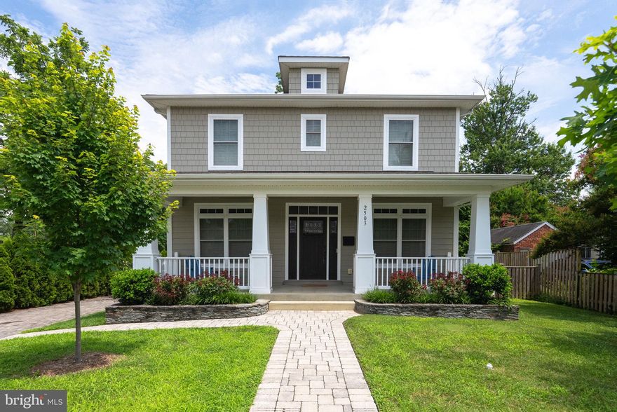Welcome to 2503 Taylor Avenue, a rare opportunity to own a truly turnkey, fully rebuilt home in the heart of Alexandria’s beloved Jefferson Park neighborhood. Thoughtfully designed and completely rebuilt from the ground up in 2017, this spacious five-bedroom, 4.5-bath home blends modern comfort with timeless curb appeal — all nestled in a picture-perfect, park-side setting. *A HOME BUILT FOR GROWING: 
Unlike older homes with chopped-up layouts from years of add-ons, this home was designed with function and flow in mind. The floor plan is generous, open, and versatile, offering space to gather, work, and retreat. Upstairs: 4 large bedrooms and 3 full bathrooms — including a spacious primary suite with a walk-in closet, spa-like ensuite, and private screened porch overlooking the park. Main level: Sun-filled living spaces, an open kitchen and dining area, and a stylish half bath. Lower level: Fully finished with 9ft ceilings (RARE!), a 5th bedroom, another full bath, and flexible space for a guest suite, home gym, or rec room. *LIFESTYLE MEETS LOCATION:  This home was made for living well — from weekday routines to weekend adventures. Jefferson Park is one of the most desirable neighborhoods in Alexandria, known for its wide tree-lined streets, stately homes, and warm community feel. From your front door: You're next to Jefferson Park — a true gem with a huge playground, baseball diamond, tennis courts, and sprawling green space for picnics, games, and letting kids (or dogs!) run free. A short stroll away is a second wooded park perfect for nature lovers and off-leash pups. You’re zoned for George Mason Elementary. Commuting is a breeze with easy access to Del Ray, Old Town, Shirlington, Crystal City, and DC. *DETAILS THAT MATTER: Because the home is only 8 years old, the big-ticket items are all in excellent shape — giving you peace of mind for years to come: HVAC, Roof, Windows, Washer/Dryer, Refrigerator, Range, Cooktop, Furnace, Electrical Panel, Water Heater: All 8 years old, Dishwasher and Microwave: 4 years old, Sump Pump: 3 years old, Gas Fireplace: Vented and adds cozy ambiance to the living room. And let’s not forget the detached garage, the two screened-in porches (your own private oasis above and below), and the sense of space that's hard to come by in the city. 2503 Taylor Avenue isn’t just a house — it’s a lifestyle. A place where morning walks are beautiful, afternoons are filled with play and laughter, and evenings are spent on the porch watching the sun set over the park. Come experience it for yourself — this one is special. **Information deemed reliable but not guaranteed. Square footage is approximate and should not be used for property valuation.