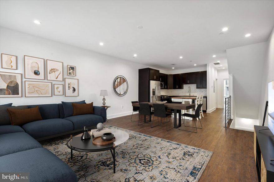 A unique opportunity to own this gorgeous 3bd, 3ba home with ROOF DECK and PARKING. Sitting at the prime location right off Girard Ave, this almost new Olde Kensington home features a desirable open floor plan, with  hardwood floors throughout, large windows and tons of natural light! There is a nice sized bedroom and a full bath on the main level with spacious storage and closet. The second floor  features 2 spacious bedrooms with large closet spaces, one has its own full bath with double sink. There is another full bathroom in the hallway and a full size laundry. Upstairs is the stunning roof deck with great views to the city! Never worry about finding street parking, Park in your own space directly behind your building and walk into your back door! If you are a dog owner there is a conveniently located dog park in the rear!  Great walkability to all the retail, restaurants, and nightlife Northern Liberties and Fishtown has to offer. Schedule your showing now!