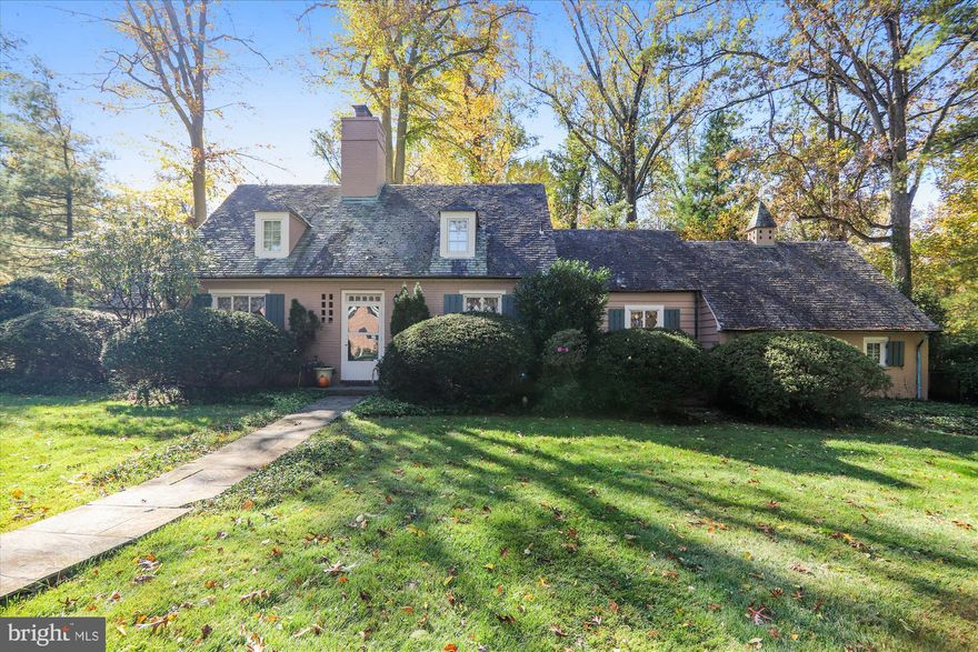 Lovely Center Hall Cape Cod on a corner lot nestled in the idyllic subdivision of Greenwich Forest. Historic homes designation by the Department and Maryland's Historic Trust. Traditional floor plan. Formal dining room. Warm and light-filled living and family rooms. Living room exits to porch and to stone deck through French doors. 3 fireplaces. Office on the main level with full bath which can act as a 4th bedroom. Breakfast bar in kitchen with overhead cabinets. Cook-top island with plenty of cabinets below. Enclosed patio. Bonus/Guest room in basement with full bath. Backyard stone barbecue and large seating area. 2 car garage. Convenient to downtown Bethesda. 
Sold As-Is.