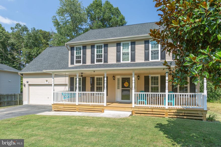 Welcome to your new retreat—where comfort meets convenience! This wonderfully maintained home
features a new roof (2023), new HVAC (2025), and energy-efficient windows throughout (2020 & 2021) giving you peace of mind for years to come. You'll adore sipping your morning brew on the sun-soaked back deck made of durable Trex-like material, then unwinding with a sunset and a swing under your brand-new porch ceiling fans. The huge fenced backyard is ideal for gatherings, gardening, or letting pets play, and it backs to an undevelopable easement—offering extra privacy and peace of mind.  Inside, you'll find a flexible main-level office that can double as a bedroom, upstairs laundry for convenience, and smartly designed garage storage. The appliances were all replaced in 2019, and a new hot water heater was installed in 2023, so everything’s ready for you! Five minutes to restaurants & courthouse area, 7 minutes to grocery & pharmacy, 15 minutes to 95 & hospitals, 22 minutes to Virginia Railway Express. This home blends updates you need with the peaceful surroundings you wanted—perfect for relaxing or entertaining.
