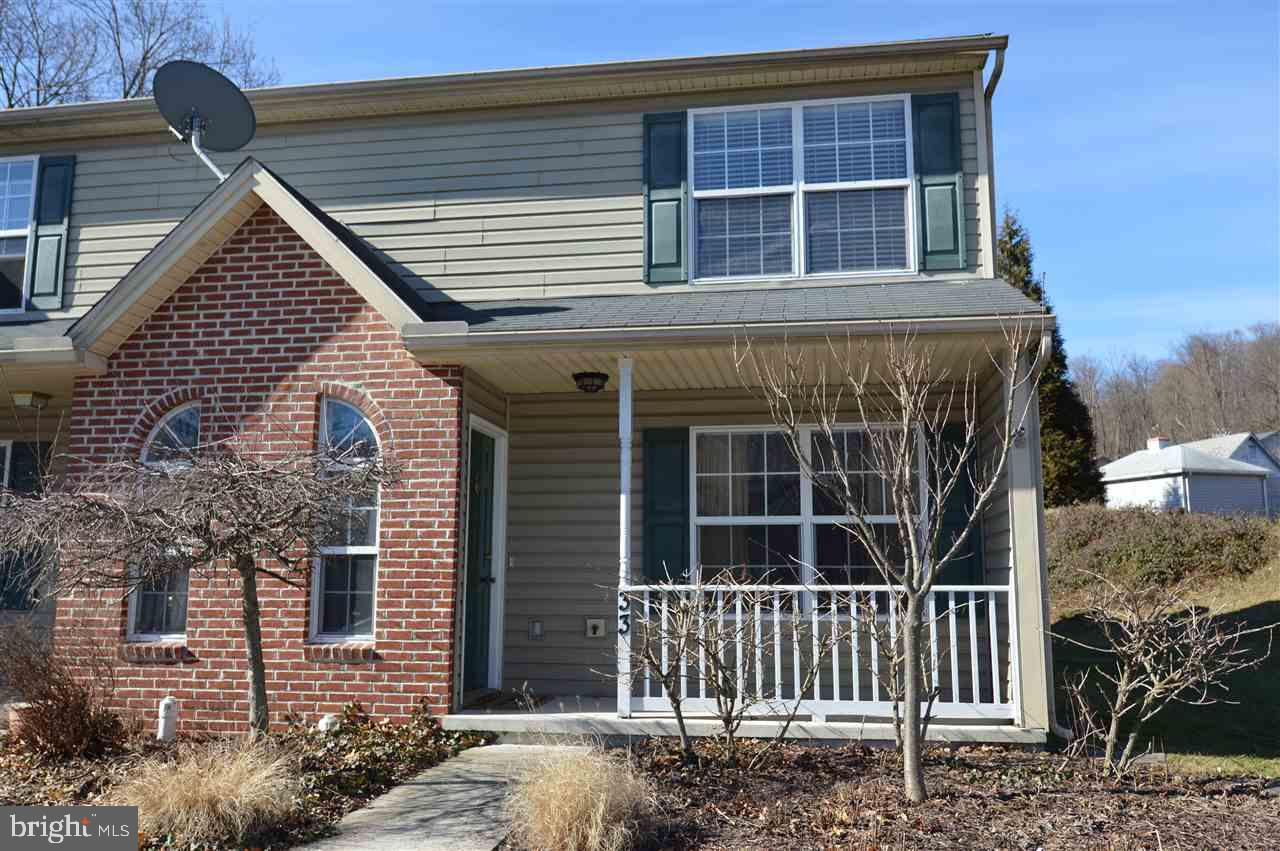 Immaculate rare 3 bedroom end unit in Petersburg Commons on one third acre. Fenced in back yard surrounds beautiful private patio for entertaining. Lots of room for a garden etc. Recently replaced hot water heater and new complete central air unit and heating unit. This home is move in ready.