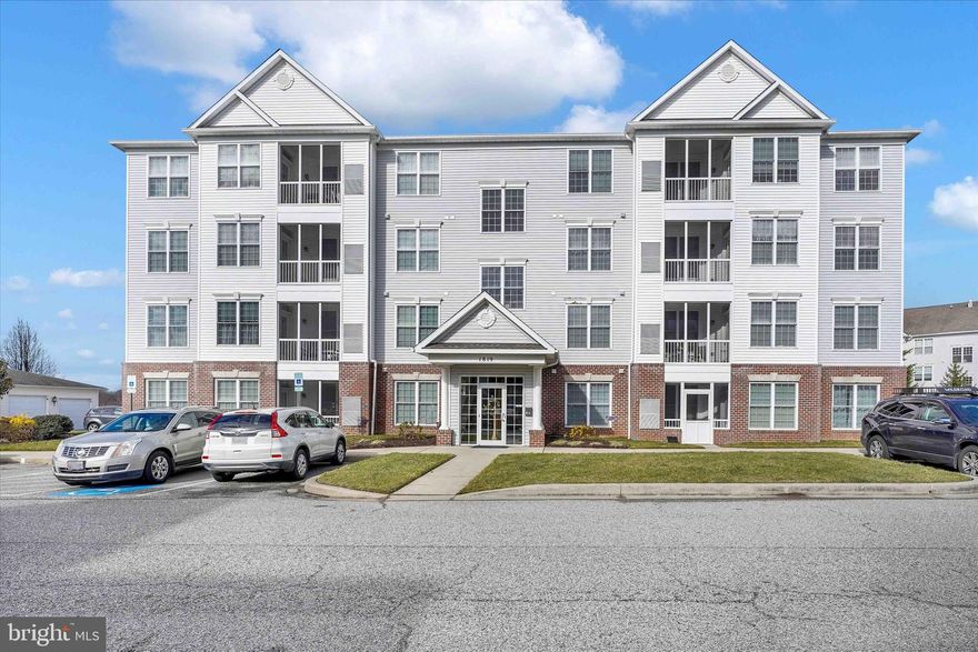 Welcome home to this beautiful condo in an amazing 55+ community.  This beautiful condo has been carefully designed to provide a tranquil and serene environment, offering a peaceful retreat from the outside world.  As you step in, you'll have the option to take either the stairs or the elevator, both of which have been thoughtfully designed to ensure ease and convenience. The open floor plan creates a welcoming atmosphere, perfect for entertaining family and friends. The kitchen, featuring upgraded granite countertops and 42” cabinets, is sure to be the center of attention, providing ample space for preparing and cooking meals. The spacious dining room adjacent to the family room is ideal for hosting gatherings and celebrations. In addition, an extra den or bonus room off the kitchen provides space for entertainment, relaxation, or TV watching. The options are endless. Your primary bedroom offers a roomy walk-in closet and primary bath with walk-in shower. The second bedroom is also spacious, with a large walk-in closet and second bath with grab bar in the shower.   A ceiling fan is in nearly every room and every room is nicely painted.  The crown molding and chair molding accents add to the charm.   You can enjoy your morning coffee or afternoon tea on your private balcony, which offers a peaceful retreat from the hustle and bustle of daily life. In addition, you have an extra hall closet, perfect for storing decorations, outdoor gear, or collectibles without the need for a costly storage unit.  You will enjoy the clubhouse with a fully stocked weight room and pool.   This home is convenient to shopping, downtown Bel Air,  I-95 and amazing restaurants. To start your next chapter in this beautiful home, schedule an appointment today.