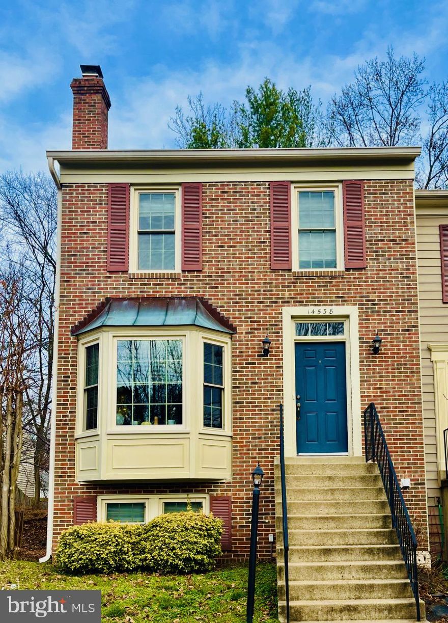 Fantastic brick front end unit townhouse.  4 bedrooms, 3.5 baths.  Hardwood flooring throughout the main and upper levels.  Sunroom off the kitchen with skylights, granite countertops and island.  Primary suite with ensuite bathroom and walk in closet.  Spacious secondary bedrooms.  Lower level has the 4th bedroom, full bath, laundry room and walks out to the backyard.  Enjoy this lovely home in SEQUOIA FARMS.  Amenities include outdoor pool, tennis courts and playground.  Application is on the Long & Foster website.