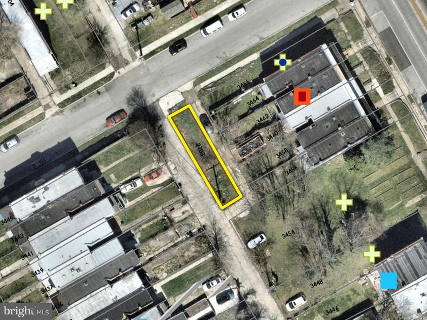 ONLINE AUCTION: Bidding begins 2/19/2026 @ 10:00 AM. Bidding ends 2/23/2026 @ 11:30 AM. List Price is Suggested Opening Bid. Deposit: $5,000.

+/- 1,280ft² lot of land located in the Park Circle area.
JUST MINUTES to Druid Hill Park and Lake Ashburton.
Easy access to major traffic artery Reisterstown Rd.
Property is vacant.