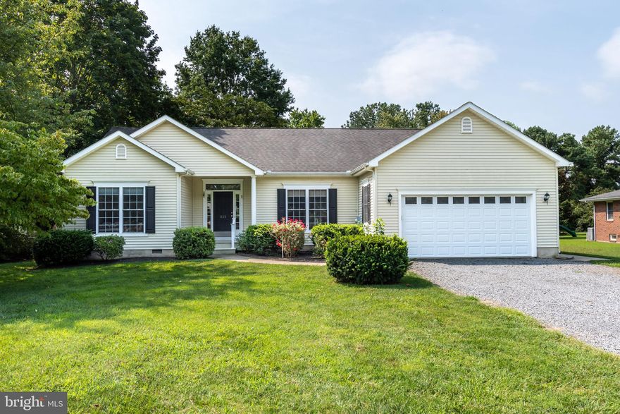 One level living with an open floor plan makes this home a winner!   In good condition, with lots to offer, including room to garden, a deck for surveying your beautiful back yard.  There are mature trees and nice landscaping that compliments this home.  Custom built by a local builder, this three bedroom, two bath, split floor plan is just waiting for a new owner to bring it back to life.  This is an estate and has been well maintained.  The primary bedroom is en-suite with a walk in closet.  Two bedrooms on the other side of the home have barely been used.   The garage has a ramp for access if desired, but that can be removed.  The garage has room for storage as well as two cars.