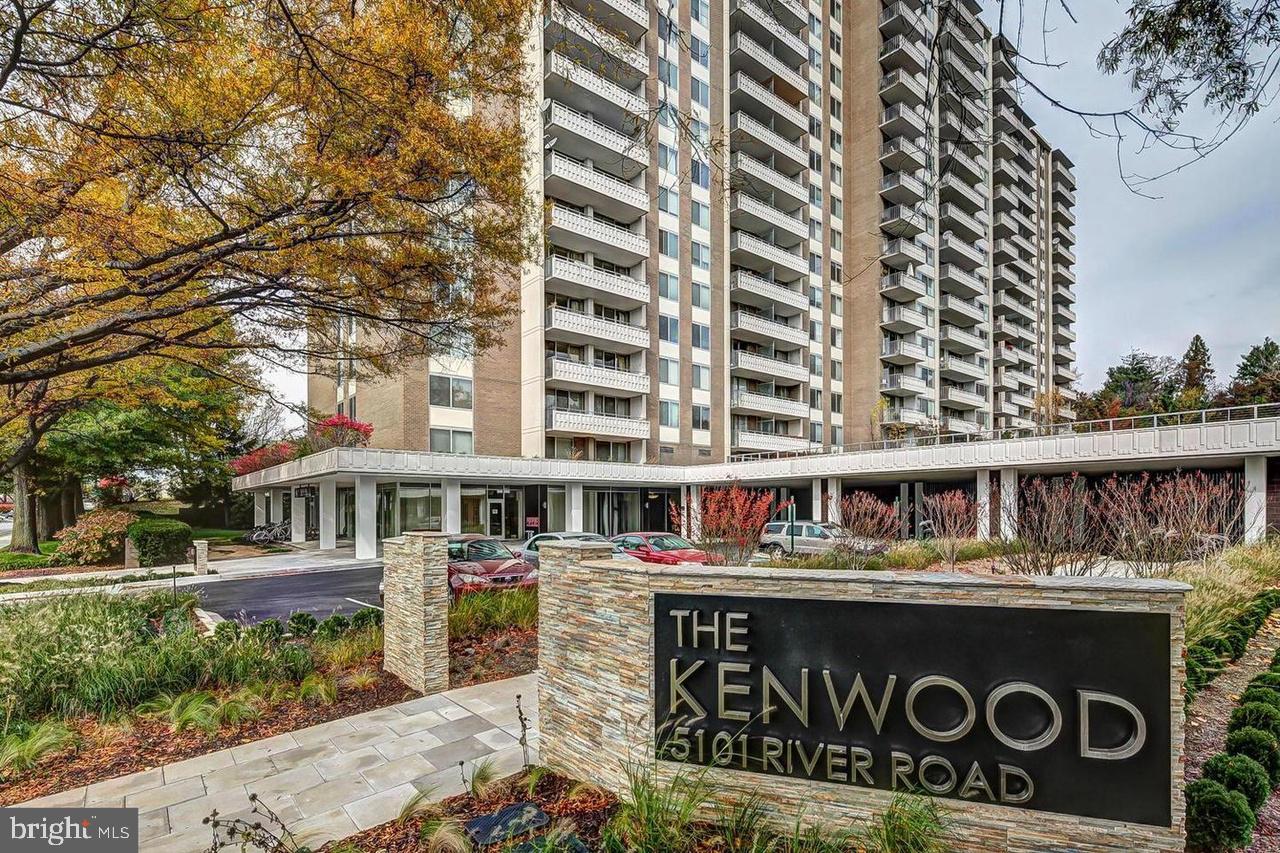 PRICE REDUCED!!! ALL UTILITIES INCLUDED in condo fee! Covered garage PARKING SPACE included!
Welcome to this freshly painted and move-in-ready two-bedroom, two-bath condo at The Kenwood, conveniently located near the heart of Bethesda. This is the only one available of its kind in this location and we just recently reduced the price to sell! Welcome to an inviting open-concept living and dining area condo featuring crown molding, parquet wood floors and a private balcony—perfect for fresh air and outdoor relaxation. The kitchen is well-appointed with granite countertops, a gas range, and a built-in microwave. The owner’s suite boasts brand-new carpeting, sleek sliding closet doors, and an en-suite bath with a stylish glass-door shower and beautiful tile. Just down the hall you have a shared full bathroom and additional spacious bedroom. This unit comes with a covered garage space conveniently located with elevator access.
Enjoy all the amenities the Kenwood has to offer, including a 24-hour concierge, a pool, a fitness center, community/party room, and beautifully landscaped outdoor space. Ideally located just minutes from downtown Chevy Chase, Mazza Galleria, Friendship Heights Metro, and a vibrant selection of shopping, dining, nightlife, and entertainment options—this will not last long.