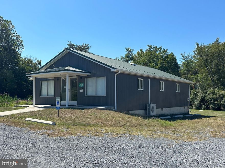 Just over the VA/WV line on 50 West/Northwestern Pike w/ road frontage in high traffic area.  Previously used as a real estate office.  Would be great for party planners/companies, religious facility, Day Care, retail, or professional office.  1344 sq. ft. w/ office, kitchenette, ADA bathroom, large open room, Minisplit wall unit for heat and air, etc. Large gravel parking lot with plenty of parking for at least 10 cars.