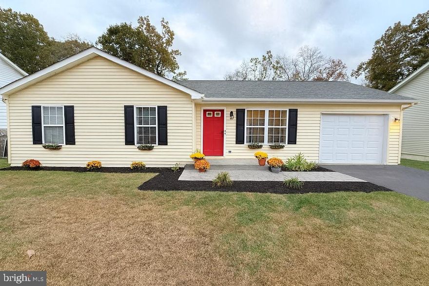 This 3-bedroom, 1-bath ranch-style home offers comfortable one-level living. The backyard backs to mature trees and features beautiful hardscaping including a fire pit -ideal for relaxing and entertaining. Step inside to find a bright and inviting living space with durable flooring throughout and a functional eat-in kitchen featuring classic cabinetry and ample storage. The attached one-car garage provides easy parking or extra space for hobbies and storage. Convenient to the VA border, this home offers as easy commute. It has been well cared for and is ready for its next owner to move right in and make it their own. Schedule your showing today!