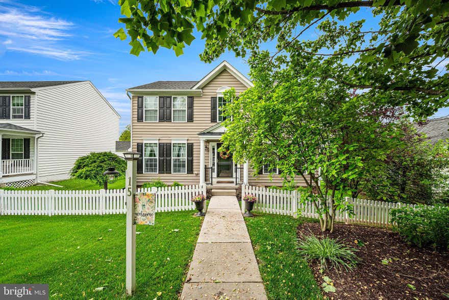 Welcome to 15 Blue Bird Lane in the desirable Village of New Daleville! This beautifully updated 3-bedroom, 2.5-bath home in the entrance of the development offers the perfect blend of modern upgrades, functional living space, and charming community amenities. From the moment you arrive, you’ll appreciate the detached 2-car garage with upgraded garage door in 2023, fresh exterior paint, and many thoughtful improvements throughout the home.

Step inside the front door into a stunning two-story foyer that creates a bright and welcoming first impression. The main level offers an ideal flow for both everyday living and entertaining, highlighted by an extended family room that is approximately 2 feet larger than similar models, providing even more comfortable living space.

The beautifully updated kitchen, completed in May 2020, features custom soft-close cabinetry, under-cabinet lighting, granite countertops, stainless steel appliances, and propane cooking. Additional upgrades throughout the home include hardwood flooring, all new carpet upstairs, custom shades, updated fixtures, and fresh paint.

Upstairs, the spacious primary suite features a beautifully remodeled bathroom completed in 2026 with a rain shower head for a spa-like feel. The second floor is completed by two additional bedrooms, a linen closet and a full hall bath, offering plenty of space for family, guests, or a home office setup.

The partially finished basement, completed in December 2021, provides flexible additional living space perfect for a rec room, gym, playroom, or office. Other recent improvements include a new hot water heater and brand-new Trex back stairs installed in 2026.

Residents of the Village of New Daleville enjoy walking trails and a playground, all while being conveniently located near major routes, shopping, dining, and more. This move-in ready home has been lovingly updated and maintained throughout. Schedule your private showing today before it’s gone!

Professional pictures will be posted once available.