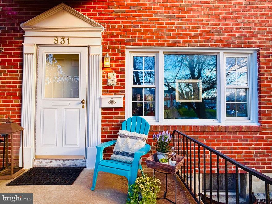 Open House Saturday May 2nd 11am - 2pm!  Welcome to bright and warm 831 Bosley Avenue.  This well-maintained and updated townhome has been loved and lived in by its original owners since 1956.   Features include hardwood flooring, two full bathrooms, parking pad, fenced in yard, ceiling fans throughout, fresh paint, matching Kenmore appliances, a whole house attic fan, replacement windows, and a partially finished basement that makes a great den, rec room, or fourth bedroom.  There is also plenty of storage space in the attic and basement.
Walk to countless shops and restaurants Towson has to offer including the Towson Town Center, downtown Towson,  Dulaney Plaza, and Towson Station.