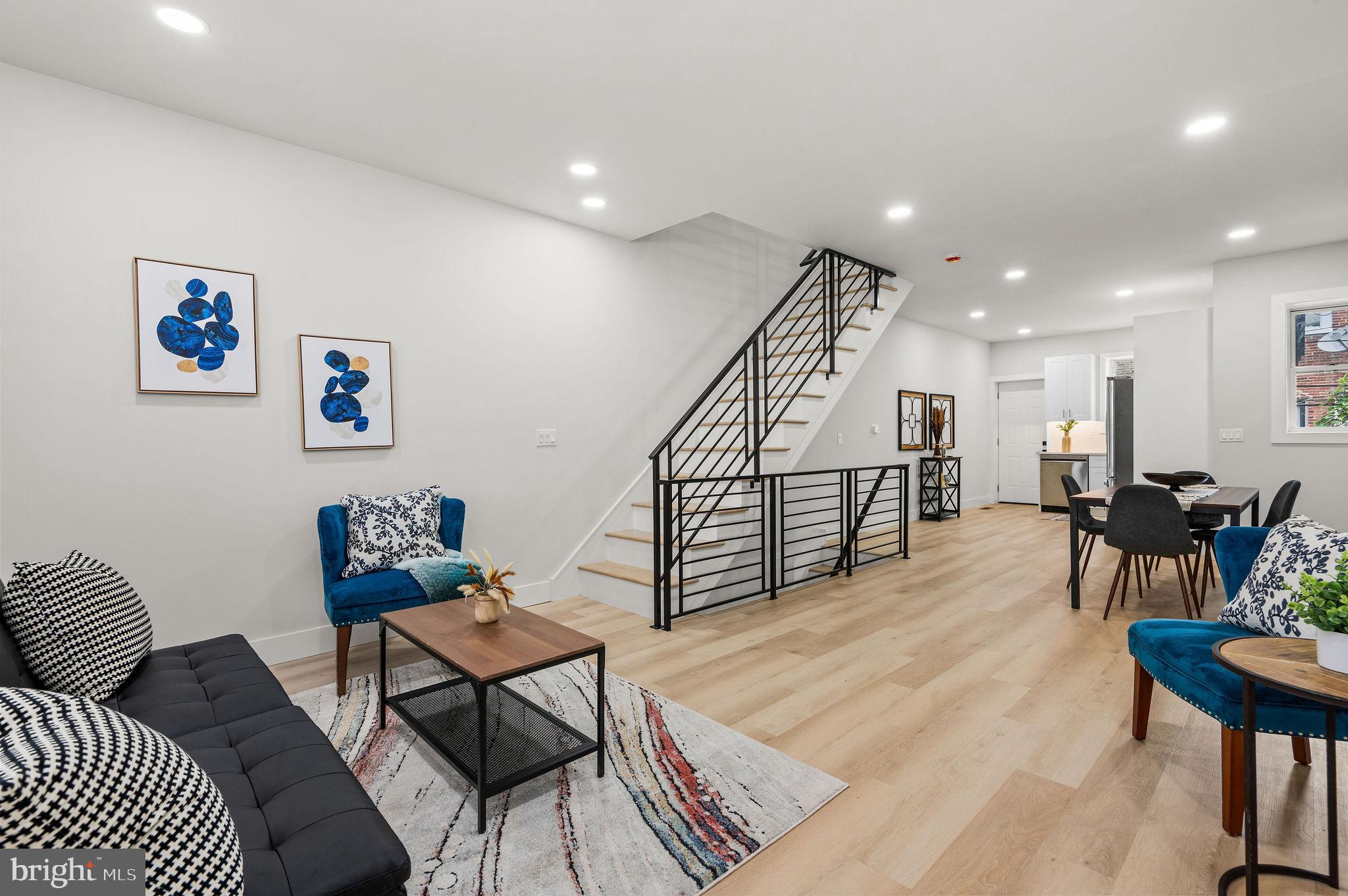 Welcome to 5753 Pemberton St—a newly renovated home offering over 1,300 square feet of functional and stylish living space. With three bedrooms and two and a half bathrooms, this home has been thoughtfully designed from top to bottom to provide a modern, comfortable lifestyle.
As you enter through the enclosed porch, you're immediately welcomed into a home where every detail has been carefully considered and no expense has been spared. The open floor plan creates a seamless flow throughout the main level, starting with a cozy living room that connects effortlessly to the dining area. The kitchen is a true centerpiece, fully outfitted with stainless steel appliances, under-cabinet lighting, sleek cabinetry, and quartz countertops that combine elegance with functionality.
Upstairs, you’ll find three well-appointed bedrooms and two full bathrooms, including a spacious primary suite with its own private bath. This en suite bathroom has been professionally designed with high-end tile work and modern fixtures, including a vessel sink, waterfall faucet, and an LED mirror with anti-fog technology. The fully finished basement offers additional living space, ideal for a home office, gym, or playroom. A separate laundry room adds extra convenience, making this lower level as functional as it is versatile. This property stands out for its luxury finishes, thoughtful upgrades, and contemporary design—all offered at an incredible value. Don’t miss your opportunity to make this exceptional home yours. Schedule your showing today. With an acceptable offer, the seller is including a 1 year HWA Home Warranty for added peace of mind