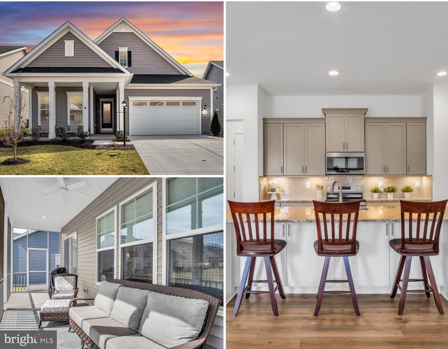 Welcome Home! Step into easy living with this DRB Elevate, Enthusiast model home, in Amblebrook of Gettysburg, PA. This home is better than new and incredibly meticulously kept! It’s fully complete and move-in ready, which means no waiting on construction, no builder punch lists, and no surprises down the road. Everything has already been finished and perfected for you, so you can simply unpack and enjoy your new style of living now! This one story home (no more worrying about steps!)  features 2 bedrooms, 2 bathrooms, and a flex room that’s perfect for a home office, guest space, or hobby area. Add a pull out couch to make the flex room convert from added living space to your guest space. The bright, open floor plan flows seamlessly from the spacious living area into the kitchen, which offers a large island, full of cabinetry on all sides giving so much counter space and plenty of storage. Throughout the home, you’ll find several builder upgrades, including added bulk storage, a luxurious Roman bath (oversized shower), upgraded luxury vinyl flooring, and upgraded tile flooring. The owners added custom blinds throughout to add privacy and elegance. A whole-home water softener system, a true must-have in Amblebrook due to the harder water, was added to ensure properly treated water and no more hard water stains. Step outside and enjoy the added screened-in porch, a perfect place to relax and unwind while taking in the surroundings. Living in Amblebrook means more than just owning a home. It’s about the lifestyle and this home is in walkable distance from the amenities. Enjoy these resort-style amenities including a clubhouse, fitness center, indoor and outdoor pools, scenic walking trails, and endless community events designed to bring neighbors together. Don’t miss this opportunity to own a move-in ready home with all the upgrades already in place. Schedule your private tour today and experience the comfort, convenience, and elevated living this home offers!