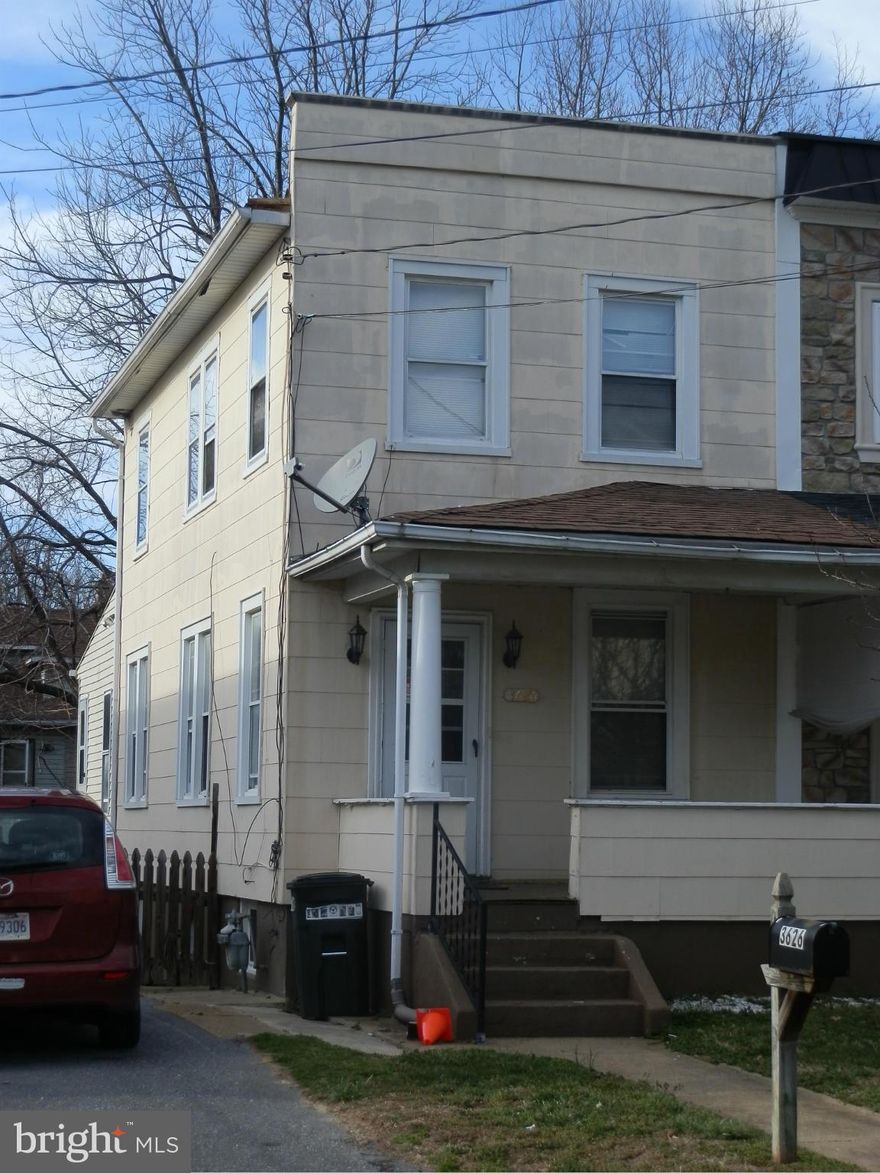 Back on the market...Large duplex with front porch on a quiet street in Violetville.  Great for 1st time homebuyer who wants to make this house a home.  Spacious living room, dining room and large kitchen are perfect for family gatherings.  Fenced rear yard and off street parking.  House could also be a great income earner as an investment property.  3rd Party Approval required...sold "AS IS".