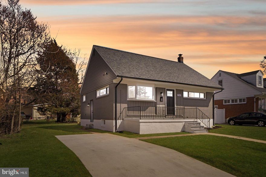 Welcome to 7504 Rockridge Rd! This FULLY renovated single-family cape-cod beauty boasts a total of 5 spacious bedrooms and 3 full baths! All levels are completely finished, with a huge yard & a beautiful deck in the back! Appointed minutes from shops, restaurants, and walking trails! The main level features 1 bath for 2 bedrooms, a living space, and a fully updated kitchen. Elegant finishes with new gleaming floors throughout. You'll love the open-concept family room & gourmet quartz kitchen combo that pours out onto an oversized deck perfect for entertaining! The 2nd level features the master suite, with/ one sizeable bathroom and tons of closet space! The lower level is completely finished, with two bonus bedrooms and a full bathroom. New Driveway and tons of street parking. This 2,303sq ft Gem is a must-see!!