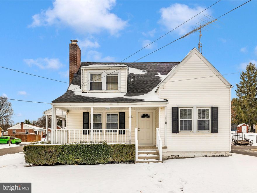 Two unit home, the lower floor offers 2 bedrooms, 1 bath, living room with wood burning fireplace (as-is), dining room and kitchen. The upper floor ($550/month - on a month to month lease) offers 2 bedrooms,1 bath, living room, and kitchen. The property has a porch, unfinished basement with bilco door, and 2 car garage, replacement windows and new roof 2024. Live in 1 unit and rent the other to pay your mortgage.