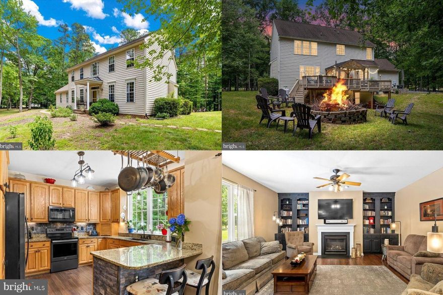 Adventure Awaits! Expansive Retreat for Outdoor Enthusiasts on Almost 4 Acres! 

Step into your next adventure with this spacious, nature lover's dream home, nestled on nearly 4 acres of serene, mostly wooded land-yet just minutes from the ever-growing Courthouse Village, schools and the sparkling shores of Lake Anna!

A grand 2-story foyer welcomes you with open arms, setting the tone for the adventure inside. The main
level is draped in beautiful bamboo flooring, flowing seamlessly through a formal living and dining room (or your next home office) and into a family room that invites you yo relax by the gas fireplace, surrounded by custom built ins.  A breakfast nook and breakfast bar in the kitchen-complete with granite countertops, 42" cabinets and stainless steel appliances-make morning coffee or dinner prep a breeze.

Upstairs, your grand Primary Suite becomes a retreat of its own with a vaulted ceiling, dual closets, and a luxury bath that boast every indulgence.  Three additional upper-level bedrooms, a full bath, and the convenience of an upper-level laundry area provide plenty of space and function for everyone.

The adventure continues int he fully finished walkout lower level, where a potential in-law suite, massive recreation room, bedroom, full bath, and multi room await your imagination-whether for a home, gym, office, or art studio, the possibilities are endless!

Off the mudroom, through the attached 2 car garage, awaits the great outdoors, where a multi-tiered deck and a charming gazebo offer the perfect spots to relax and take in the stunning natural surroundings.  Ready for projects or extra storage? A 17X20 shed with electric is ready yo power up your ideas!

With space to roam, rooms to grow, and a location close to all the action yet tucked away in peace and quiet, this home is your ultimate escape.