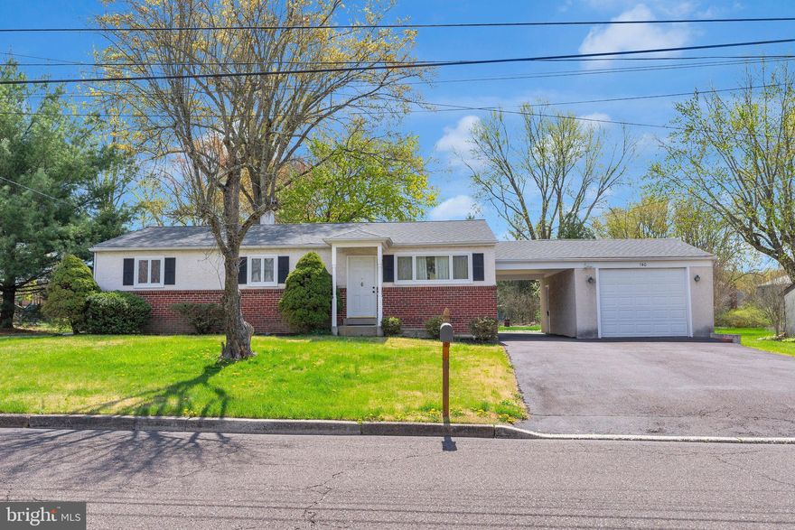 ***Multiple offers received, highest and best due 5/4 at 7pm**** Open House 5/4 from 12-2. Welcome to 140 Cardinal Road in charming Chalfont, PA—nestled in the heart of the award-winning Central Bucks School District. This beautifully maintained rancher sits just shy of half an acre, offering a peaceful suburban setting with plenty of space to enjoy. Inside, you’ll find 3 comfortable bedrooms, a partially finished basement perfect for extra living space or storage, and recent updates throughout, including a new roof in 2022 and fresh paint. The kitchen boasts Corian countertops, stainless steel appliances, and brand new waterproof vinyl flooring that continues into the bathroom for a clean, modern look. Enjoy the ease of first-floor living with a convenient stackable laundry tucked away on the main level. A detached 1-car garage is connected by a breezeway, adding function and charm, while the rear covered patio provides the perfect spot for relaxing or entertaining. With central air and thoughtful upgrades throughout, this home is move-in ready and waiting for its next chapter.