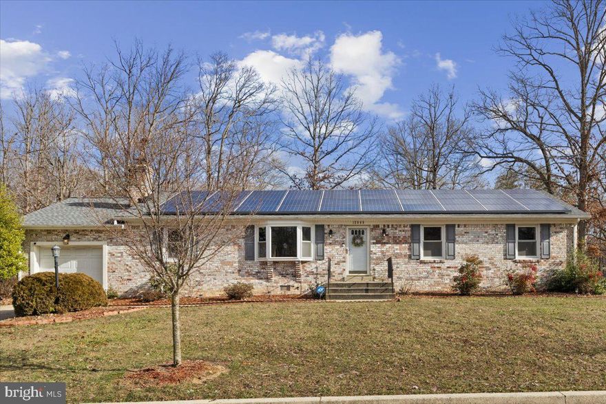 Welcome to 12900 Wheatland Way. Enjoy single level living with a spacious fully-fenced in backyard, and attached garage. Major systems of the home have been updated within the last 3 years! HVAC & heat pump (2023), hot water heater (2023), and roof with architectural shingles (2021).

The living areas provide a versatility of options. The family room/dining room combo off the kitchen features an efficient pellet stove. A separate living room with a wide bay window allows natural lighting to flow into the home. The kitchen features granite countertops, plentiful counter and storage space, additional room for an eat-in area, and wooden cabinets in great condition. The sunroom offers flexibility for an office space or gym! Three bedrooms and two bathrooms are on the main floor. The primary bedroom includes an en suite bathroom. Laundry day is easy with your separate laundry room with additional storage cabinets and sink.

The spacious, nearly half acre lot and flat backyard offer additional opportunities for customization. Host your next cookout in the backyard deck as guests flow in and out of your entertainment space. The house includes an attached one-car garage, along with a flat driveway. Guests can also find street parking in front of the home. The home is fully electric and the solar panels greatly reduce energy costs! 

Whirlpool washer & dryer (2022), new vinyl fence gates (2021), 3M Night Vision 15 Window with Graffiti Guard (protection from pets/scratches) window film on Living Room Bay Window (2021).

The home is less than a mile to major commuter route 301, and approximately 20 minutes to Joint Base Andrews.
