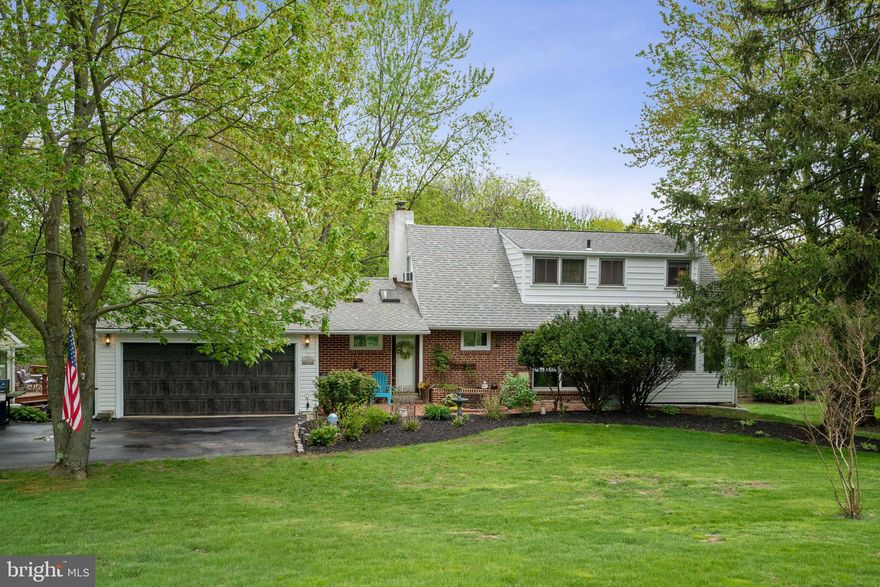 Move right in to this expanded cape home, situated on one of the best lots in the highly sought-after neighborhood of Riddlewood.  The large, flat yard is set back on a corner lot and has been beautifully landscaped. Enter through the updated and bright kitchen with 2 skylights and views of the peaceful back yard.  Appliances include a wall mounted double oven and electric cooktop.   Counter peninsula makes for easy entertaining and conversation.  Enjoy relaxing with your coffee on the sunny enclosed porch which can be used as a bonus room.  The first floor has 2 bedrooms with hardwood floors and a full bathroom.  Upstairs boasts 2 more large bedrooms and another full bathroom.  The walk-out finished basement is bright with multiple windows, large closets, and a half-bathroom.  Located just minutes from the new shopping center, the Promenade at Granite Run, and a short drive from Media Borough with top-rated Rose Tree Media School District.