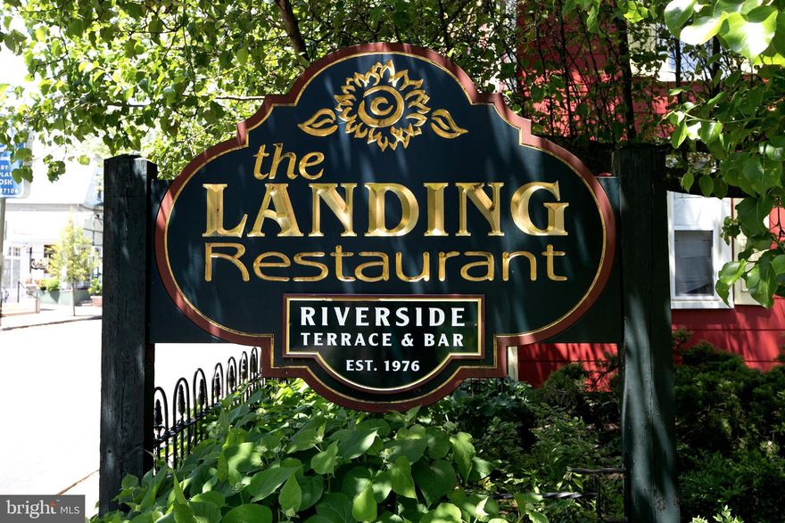 The Landing, a pillar of the downtown New Hope dining and tavern lifestyle, is available for the first time in over 40 years alongside its companion private breakfast club: Fred's.  With approximately 270' of continuous river frontage across two parcels, the Landing's outdoor brick dining patio features nearly 100' of riverfront railing with dozens of tables enjoying the scenic views of the water, the bridge to Lambertville, NJ, and watercraft of all kinds passing by.  The popular 'indoor/outdoor' bar offers 45 feet of bar top and is a nightlife destination year-round thanks to its clear partitions that maintain the views but keep out the weather.  Inside the primary restaurant dining space, flexible seating / table arrangements are set up from the rustic fireside in the East room to classic indoor bar at the main entrance.  The kitchen facilities are ample and well laid out, and there is large food-running door straight from the kitchen to the outdoor patio.  FRED'S BREAKFAST CLUB, since 2008, is one of the most popular morning hangouts in the area, featuring a combination throwback, diner-style eating establishment with over 30 seats, overlooking the river with a tangential retail operation of custom-made dog treats, merchandise, and more.  Unique and well-branded, Fred's is established as the 'worst kept secret' for locals, who love the complimentary coffee, hearty menu, and a place where everyone is a regular.  Two boat docks at the shoreline offer a tourist boating operation (tenant) and one of the popular Dragon Boat teams (non-profit, charitable organization).  Special events, weddings, and theme nights have always ingratiated these establishments to the local community, as well as the throngs of curious tourists who flock to our town year-round to explore the history, culture, dining, shops, and endless entertainment that abounds in downtown New Hope and its sister city across the river.  Once in a generation opportunity to take the reins of two well-established and popular restaurants, or bring your own vision for the future and launch it at the center of downtown, with prime riverfront views, Land Your Potential Here!