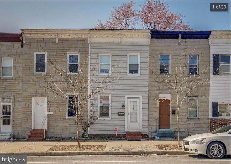 Price reduced on this recently rehabbed turnkey occupied rental property located in Brooklyn in South Baltimore. This 2 bedroom 1 bathroom interior townhome was remodeled in 2023 including a new roof. Features 2 levels of living space and utility basement, all new appliances, and so much more. Tenant has been in place since 2024, and pays $1,200 per month.