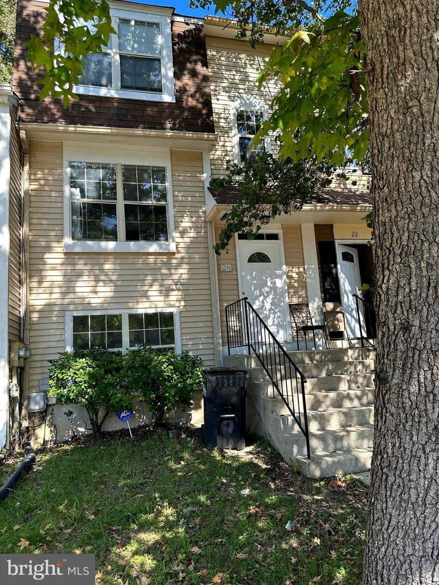 Welcome to 28 Chinaberry Lane.  This lovely 3 Finished Level Townhouse is seated in a convenient, nice and quiet location in Indian Head Maryland.  Plenty of space with Full Bath and a 4th room in basement which can be used as office/bedroom. Owner has made a number of upgrades, the bathrooms in the basement has been remodeled. There are hardwood floors all over the house.  Entire property has been Freshly Painted.  You will enjoy the serenity of countryside. There is $50 application fee and one month deposit with 1st month rent. Minimum lease is 2 years. Shows Well/Must see to appreciate.