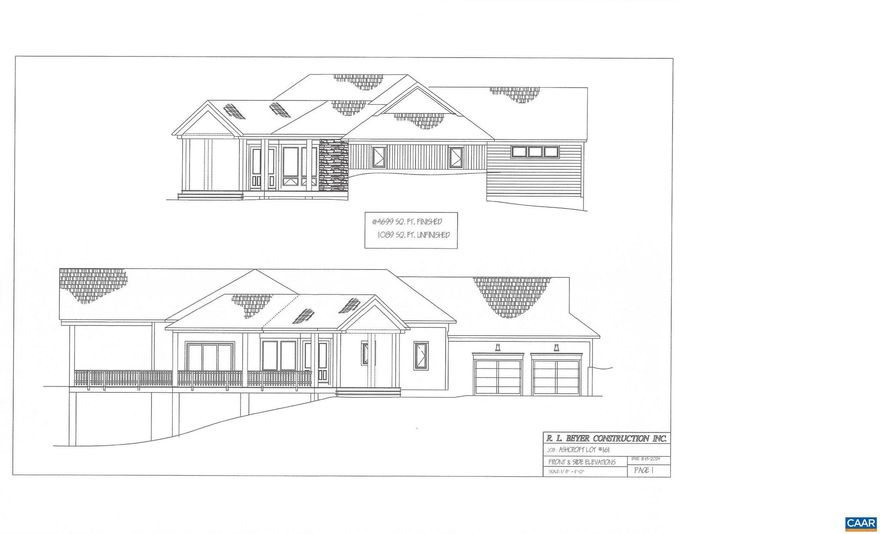 Welcome to the elegance & privacy of this beautiful hillside contemporary in Ashcroft.  The custom, glass clad design expands to reveal the beauty of the Blue Ridge Mountains. Views abound with thoughtfully placed glass.  Architectural integrity in the R.L. Beyer Construction with an entry with stunning light fixtures & state of the art kitchen.  Designed for easy living, the main level boasts primary en-suite, spacious laundry center, fireplace & 2nd ensuite for guests or office.  Ingenuity of design continues on the terrace level with lovely family room, mountain views, fireplace,  bar alcove, 2 bedrooms & 2 full baths. The breathtaking views & lush countryside are savored from the patio, covered porch and generous deck. A truly remarkable new home only 10 minutes from downtown Charlottesville and renowned hospital faciilities.,Fireplace in Dining Room,Fireplace in Family Room,Fireplace in Living Room