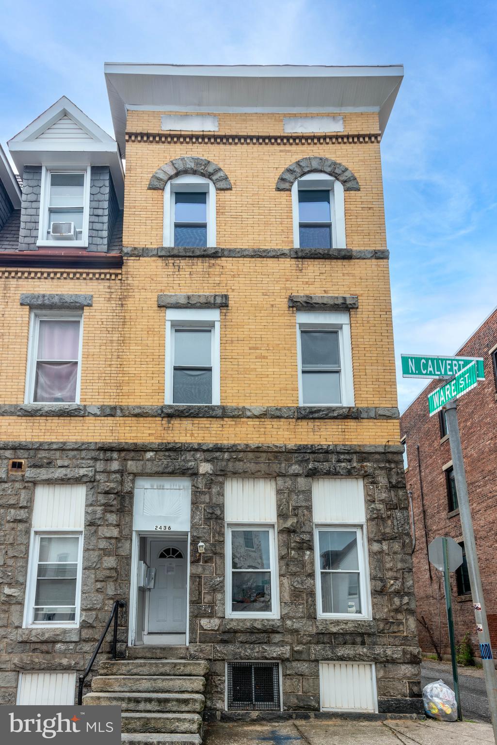 List price to be opening bid at online only auction. Online auction to be conducted on Auctioneers website. Bidding begins Thursday, September 4th, 2025 & ends Tuesday, September 9th, 2025 starting at 1:20 PM. Manner of Offering: The property at 2436 N. Calvert St is offered individually in this auction and as part of an entirety offering for 2422–2436 N. Calvert St. The seller reserves the right to accept either the entirety bid or individual bids. If the entirety bid is accepted, all individual bids will be void and deposits returned to bidders. 6 Unit Multi Family Building in the "Old Goucher" Neighborhood Of Baltimore City
All units are 1BR/1BA.
Each unit has it's own water heater and central HVAC unit. Each unit has a washer/dryer. Tenants are responsbile for payment of all utilities other than water/sewer which is paid for by landlord.
Unit 1 is rented for $1,401/month
Unit 2 is rented for $1,450/month
Unit 3 is vacant
Unit 4 is rented for $1,457/month
Unit 5 is vacant
Unit 6 is vacant
**Current Gross Monthly Rent Of $4,308**
**Current Gross Annual Scheduled Rent Of $51,696**
**Potential Gross Monthly Rent Of Approximately $8,511** (Based on full occupency)
**Potential Gross Annual Rent Of Approximately $102,132** (Based on full occupency)