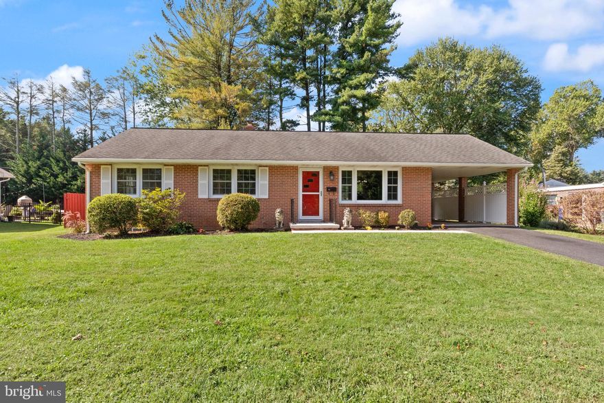 Location, Location, Location! Charming brick rancher in the heart of Bel Air featuring 3 bedrooms and 2 full bathrooms, including one recently updated. Enjoy hardwood floors throughout the main level, a convenient carport with side entry, and multiple updates including brand-new windows, partially finished basement, extra wied basement entrance, architectural roof shingles. and a new storm doors. The home offers four separate entry points, a spacious flat yard perfect for outdoor living, and a storage shed for all your extras. A true Bel Air gem with comfort and convenience.