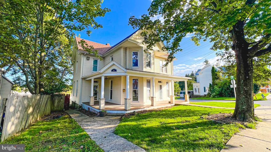 Nestled in the heart of Frostburg, Maryland, this Victorian home stands as a testament to timeless elegance and architectural charm. Boasting three bedrooms w/ optional 4th  and in the spacious attic, this home is perfect for a growing family or those who frequently entertain guests. 
One of the standout features of this home is its formal dining room  with  built-in cabinetry that adds both functionality and a touch of vintage allure. The original woodwork throughout the house showcases the craftsmanship of a bygone era.  Natural light pours in from the large windows w/ built in shutters throughout the home. The attic provides additional storage or can be transformed into a cozy loft, bedroom or play area. For those who enjoy outdoor relaxation, the wrap-around porch, constructed with durable Trex decking, offers the perfect spot to sip your morning coffee. This home is ready for your personal touch!  Off street parking!  New roof- 1 yr. old.    Its location is one of its prime selling points.  Situated in close proximity to Frostburg State University, it's perfect for faculty members or students. Additionally, all the amenities of the town are within easy reach, making daily errands a breeze.