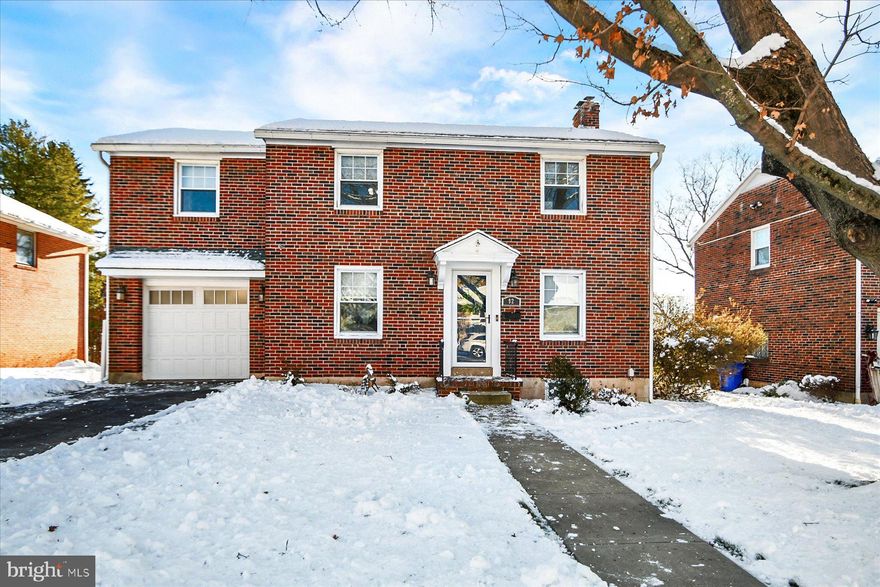 Welcome to this charming all brick Colonial in Rosedale area of Pottstown Borough offering a unique blend of traditional details and modern updates. This meticulously maintained home is situated on an oversized lot with expansive, fully-fenced rear yard including deck and patio. Enter the main level to an inviting Living Room featuring original hardwood floors, open staircase, wood-burning fireplace with decorative mantel, ceiling fan, recessed lights throughout, and storage closet. To the left of the entrance, is the formal Dining Room with solid wood floors, ceiling fan, and convenient access to the Kitchen. The beautifully renovated Kitchen features upgraded casework, granite countertops, tile backsplash, stainless-steel appliances, durable luxury vinyl plank floors, and direct entry onto the rear deck for outdoor entertaining ease. Atop the open staircase with ornate newel post and balusters, the upper level includes 3 generously sized Bedrooms with refinished hardwood floors, overhead ceiling fans/lights and closet space. Off the central hallway is a Full Bathroom, updated with ceramic tile floors, farmhouse style vanity, and modern lighting with further storage provided in the adjacent hallway linen closet. The well-maintained basement has been improved with full insulation, upgraded lighting, and includes laundry hookups and abundant storage space. Additionally, this property provides a 1-car garage with off-street parking and is located less than 0.5 miles from Wyndcroft Schools and Hill School, and convenient to shopping and 422/commuter routes. Schedule a showing to experience the exceptional combination of uncompromising convenience, modern amenity and timeless character.