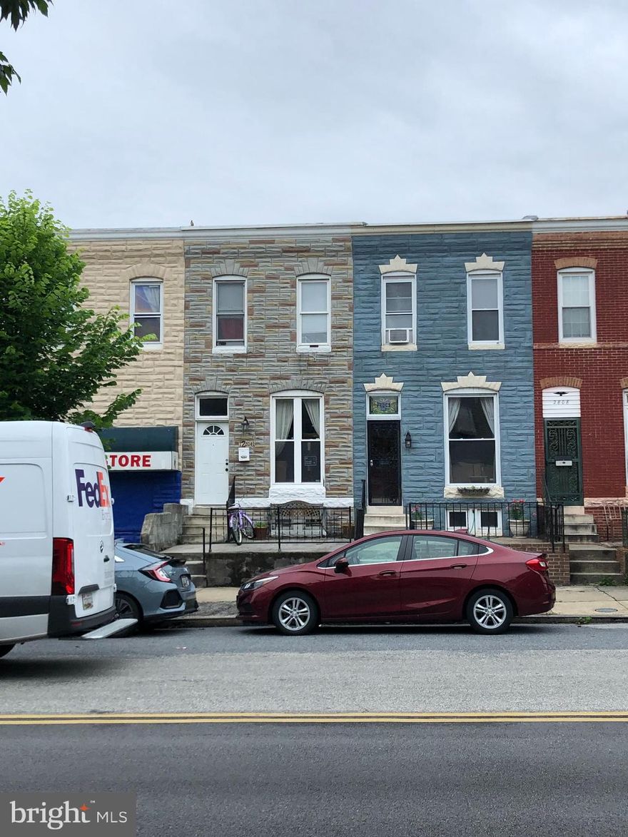 3 bedroom 1 bath townhome with in walking distance to John Hopkins University! Walk into a light and bright living room with wood floor flowing throughout. The kitchen provides plenty of counter space, cabinet space and white appliances including gas stove. Upstairs are 3 spacious bedrooms and a hall bath with tun shower. The lower level is perfect for additional storage. Easy access to North Ave Light Rail Station, shopping and dining.  Current rent is $1,300