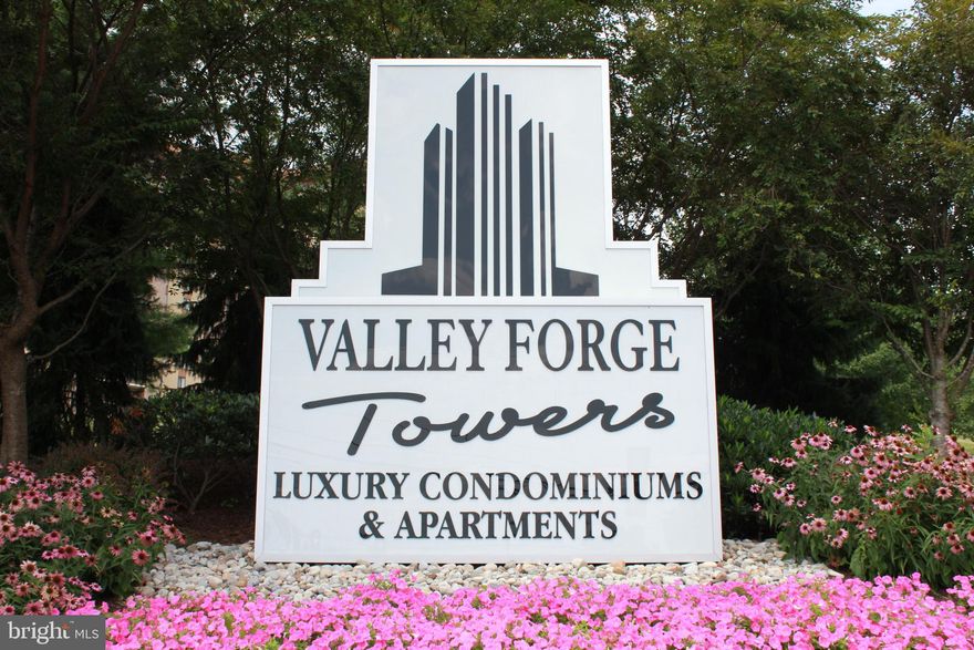 Opportunity Knocks at Valley Forge Towers… Priced to Move! This is the opportunity you have been looking for to kick-start the 2026 year. This 2-bed, 2-bath condo offers incredible value for buyers looking to customize a home to their taste. Thoughtfully priced to reflect the seller’s strong motivation and the chance to bring fresh updates, this home is the perfect canvas for anyone seeking both potential and affordability in a premier community. Located in the Valley Forge Towers Luxury Condominiums, this community is Maintenance FREE, with 24/7 Security Guard, and is located where King of Prussia and the Historic Valley Forge meet, offering an easygoing lifestyle with all the region's best luxuries and amenities. As you enter this home, you are greeted with a large open living space featuring a Livingroom, dining room, coat closet, and walk-in closet for extra storage. You will also notice beautifully maintained Parquet Floors in the entire way which also extend under the carpeted floors in this same area and second bedroom. To the right of this space is a wonderful kitchen that has been respectfully updated and has the potential to be opened and transformed into a luxurious eat-in gally kitchen. Down the hallway you will find a laundry / mechanical room equipment with a washer, dryer, and newer HVAC and Hot Water Heater. Continue to explore this home and find a second bedroom perfect for guests, kids, or an office, a private full hall bath, and lastly a huge Primary Bedroom with closets galore and its own ensuite bathroom. This home also has a 35ft long private balcony that can be accessed by every room in the home with BRAND NEW high efficiency double pain sliding glass doors. The balcony provides sweeping views of Valley Forge National Park providing the perfect spot for morning coffee or evening relaxation. With a little sweat equity and vision, this home can be reborn again into pristine luxury. Your monthly condo fee covers an impressive list of services and utilities, including 24/7 security, water, sewer, trash, snow removal, cable TV with four premium channels, 3 cable boxes, and on-site management. For a one-time $25 fee, you’ll enjoy lifetime access to the community clubhouse, featuring a fully equipped gym, indoor and outdoor pools, tennis, volleyball, and basketball courts, a car wash area, picnic spaces with grills, and a rentable ballroom for events. Convenience is at your doorstep with ground-floor retail, including a deli, barbershop, dry cleaner, Mediterranean restaurant, nail and hair salons, dentist, eye doctor, credit union, orthodontist, acupuncturist, travel agent, tax accountant, and more. Transportation is effortless with the Upper Merion Rambler and SEPTA bus stopping right outside, offering easy access to nearby shopping and Philadelphia. Valley Forge Towers is just minutes from CHOP, Einstein Healthcare, Jefferson Health, Main Line Health, the King of Prussia Mall, TopGolf, iFLY Indoor Skydiving, Philadelphia Premium Outlets, Valley Forge Casino, Wegmans, and major highways including 422, the PA Turnpike, 76, and 23.