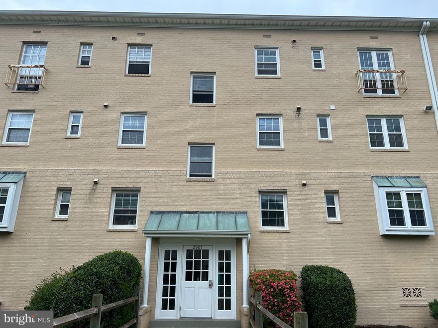 Great Location.  Convenient to 50, 7 and 66 as well as Metro Station of the East Falls Church. Walkable to Seven Corners.  The second floor of the total three.   A big sunny bay window in the living room. Solid wood floor covers all rooms. Brand new Painting,  Brand new HVAC system (6k+). More attraction characteristics' kitchen with some new appliances.   WASHER-DRYER in unit!  Storage unit in the basement. Condo fee, includes water, snow & trash removal, with 2 parking permits.