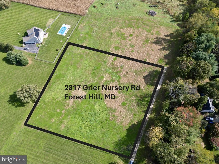 Welcome home to 2817 Grier Nursery Rd, a 2.11 Acre homesite in Forest Hill. Enjoy breath taking panoramic views and wide-open spaces in a quite picturesque setting. Build the custom home of your dreams, turning your vision into reality, with Paragon Custom Homes, the builder tie into this property. The homesite offers the perfect blend of privacy and convivence, located just minutes from downtown Bel Air. 
Schedule your appointment today!